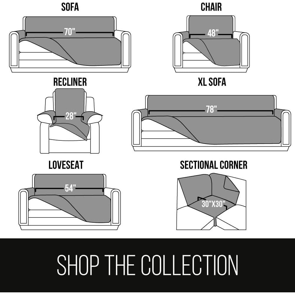 Funda de Sofá Sofa Shield Reversible 70" (177.8 cm) Taupe Claro