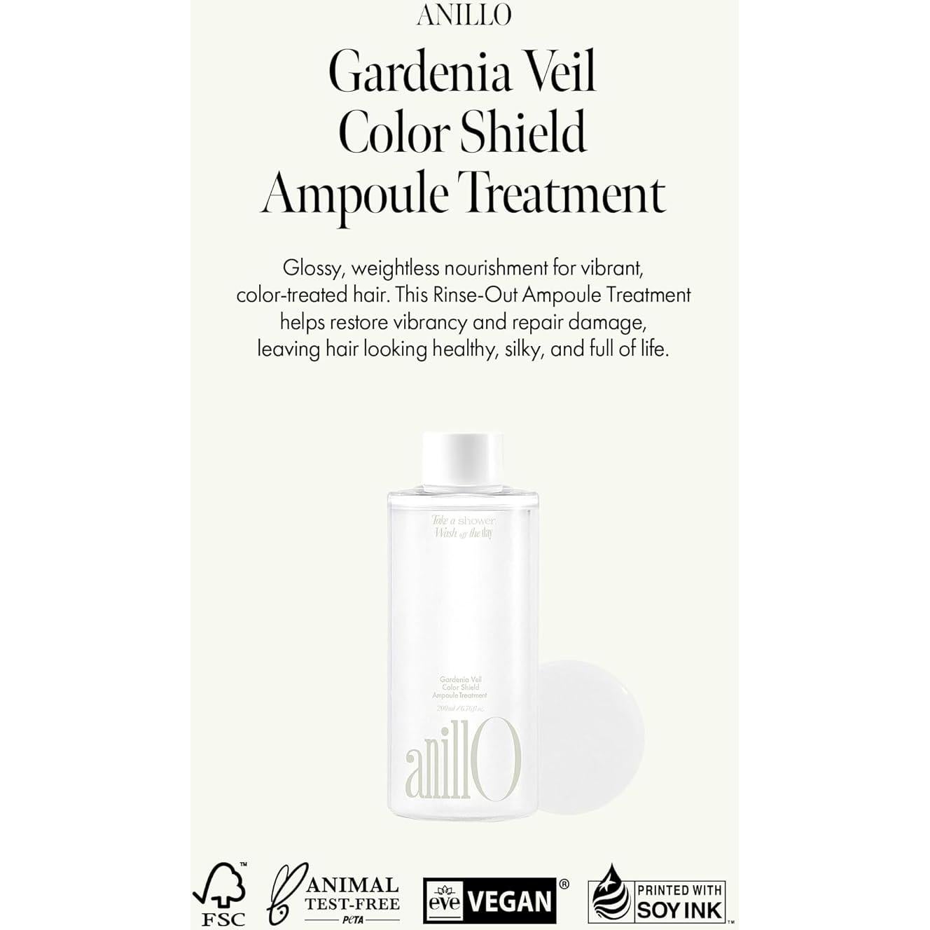 Mascarilla Capilar ANILLO Gardenia Veil 200 ml - Brillo y Protección Color