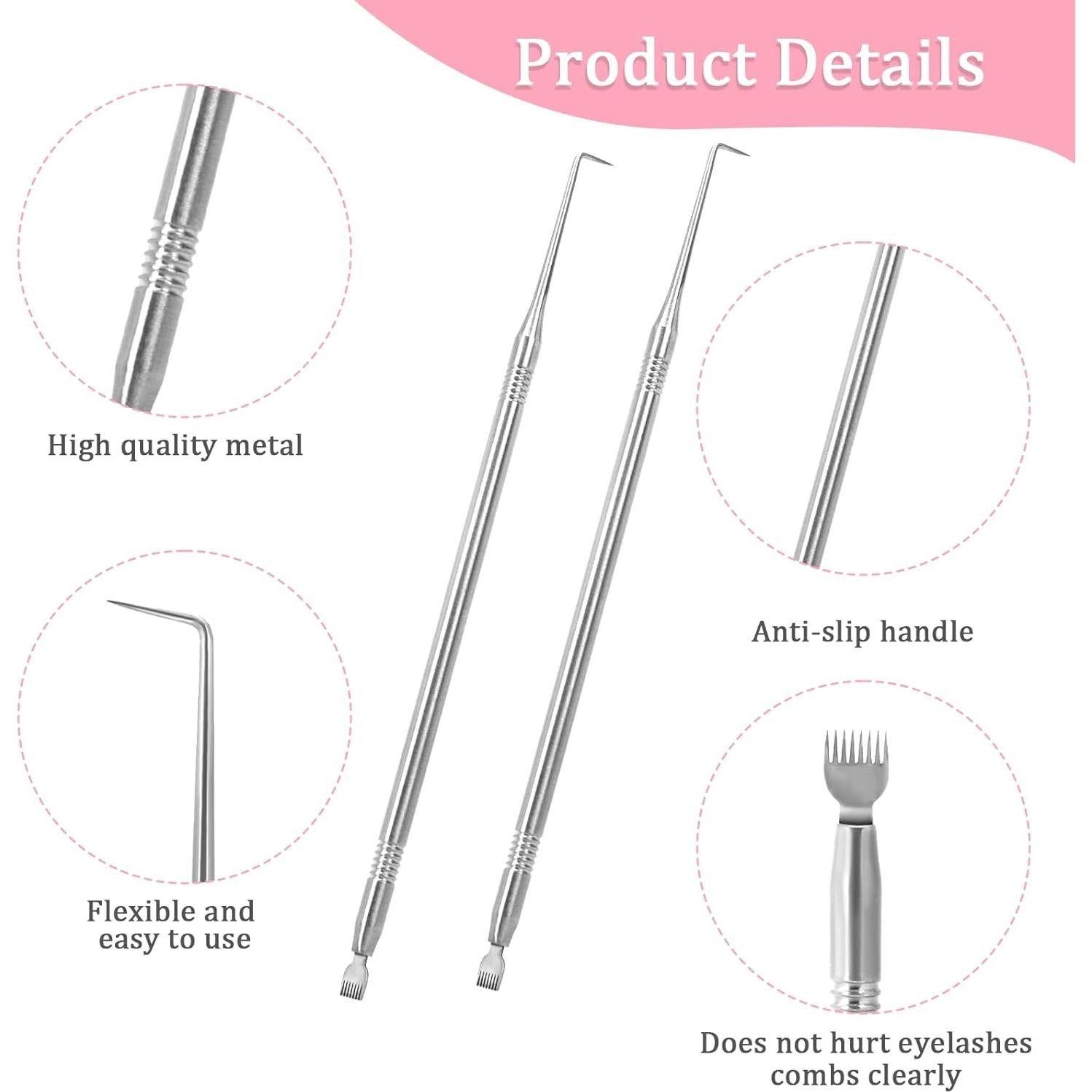 Kit de Elevación de Pestañas MOZEAT LENS - 2 Piezas Acero Inoxidable