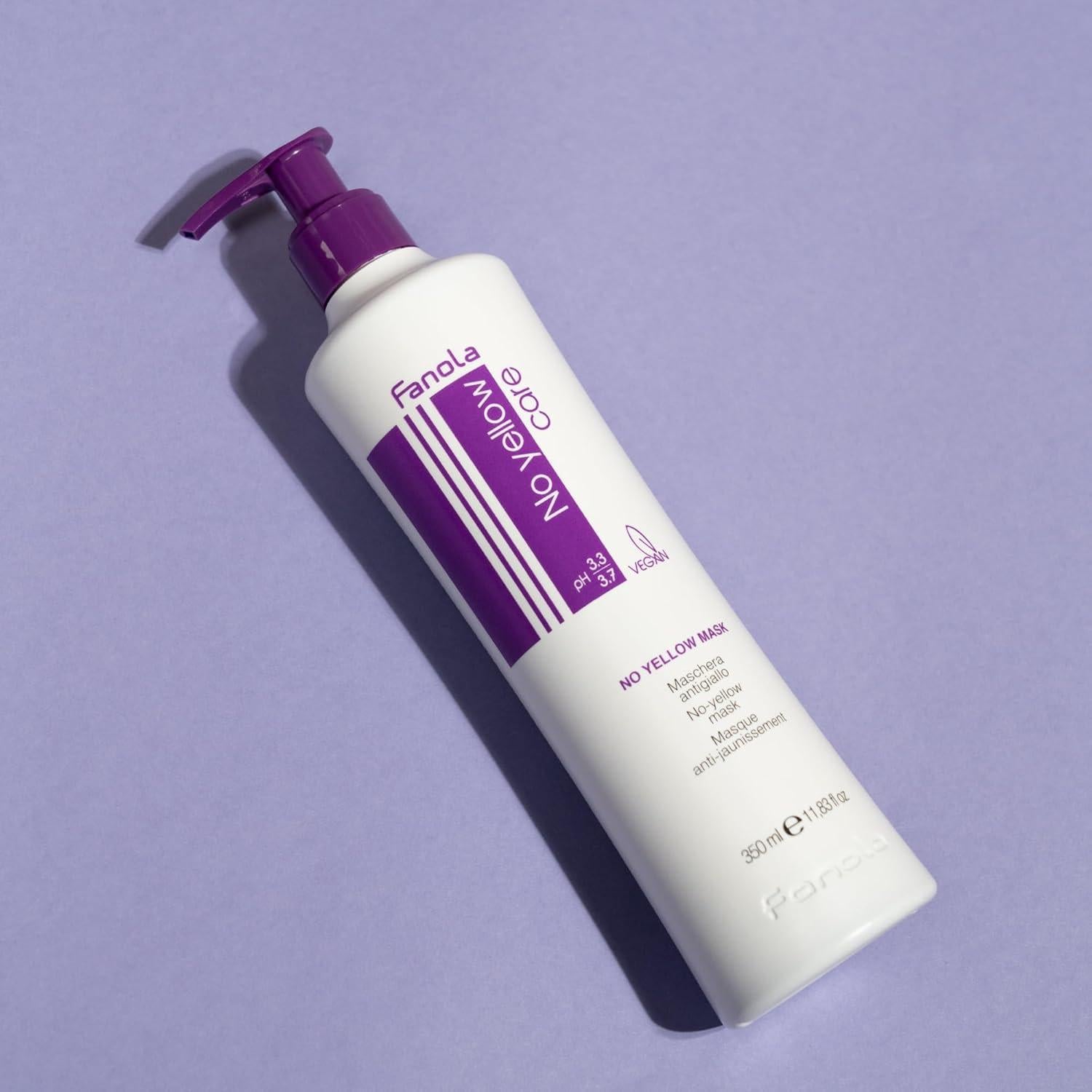 Fanola No Yellow Máscara de Cabello Púrpura 348 ml - Acondicionador Profundo