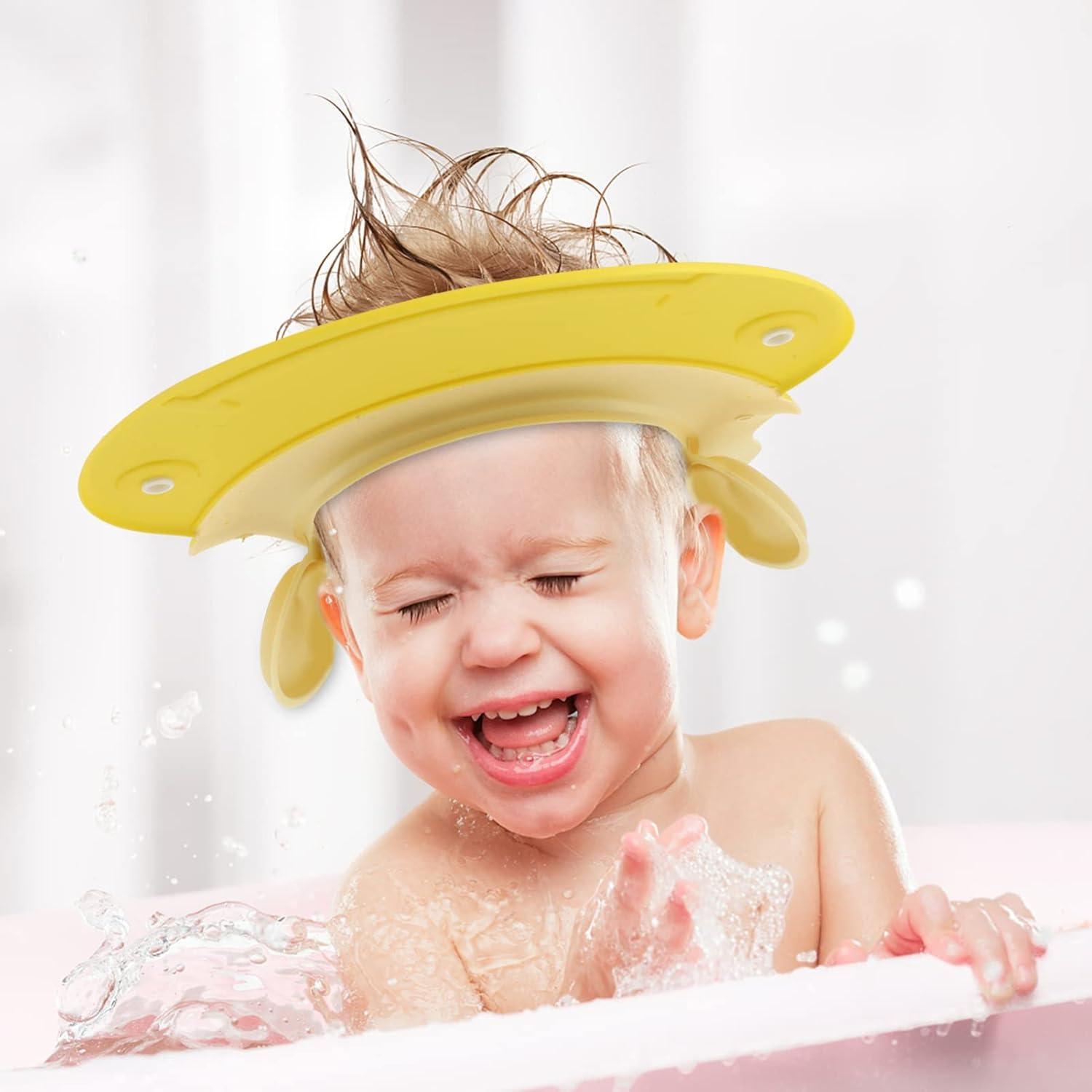 Gorro de Ducha para Bebé Unisex Amarillo TPE Impermeable