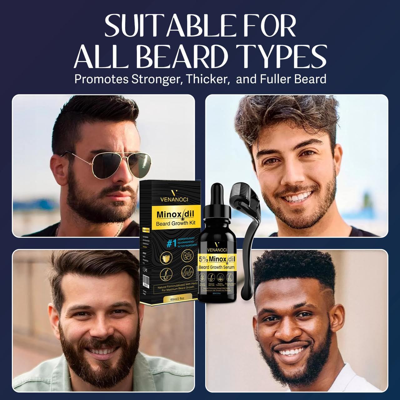 Kit Crecimiento Barba y Cabello Venanoci 60 ml - 5% Minoxidil