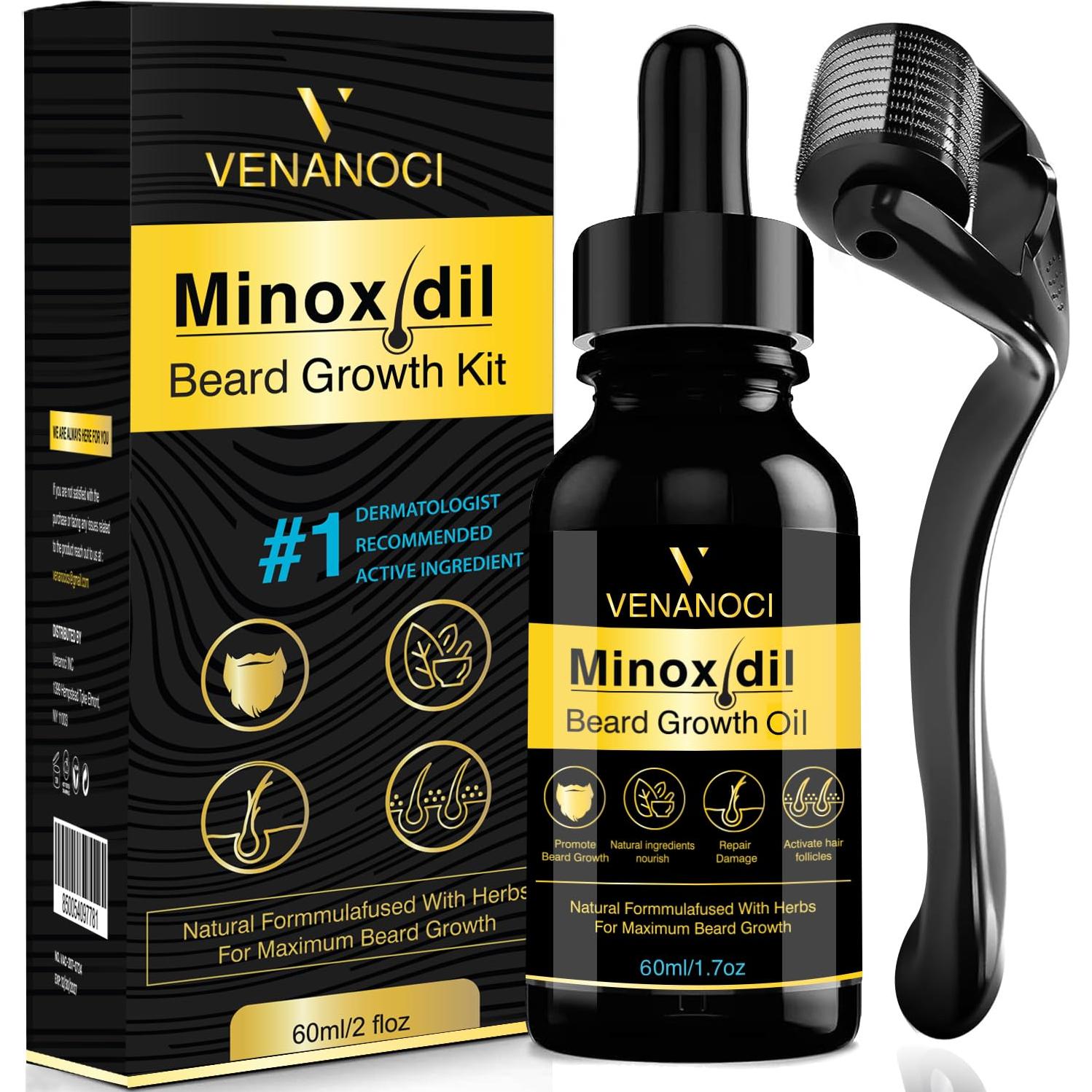 Kit Crecimiento Barba y Cabello Venanoci 60 ml - 5% Minoxidil