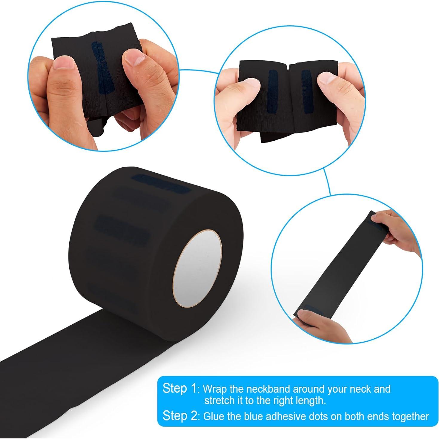 Rollos de Papel Desechable para Cuello de Barbero NICEMOVIC - 5 Rollos, 500 Tiras