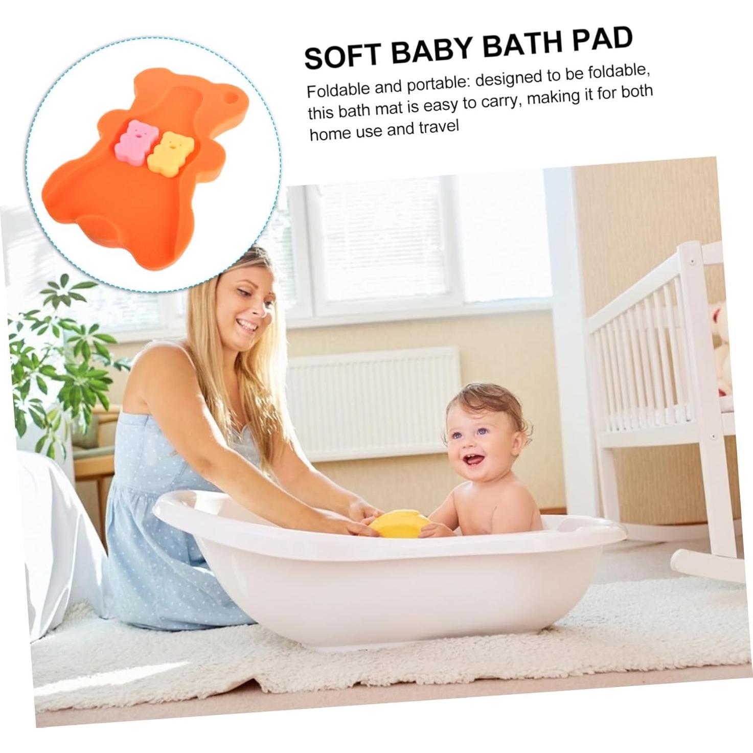 Cojín de Baño Antideslizante FOMIYES para Bebés 48x30cm