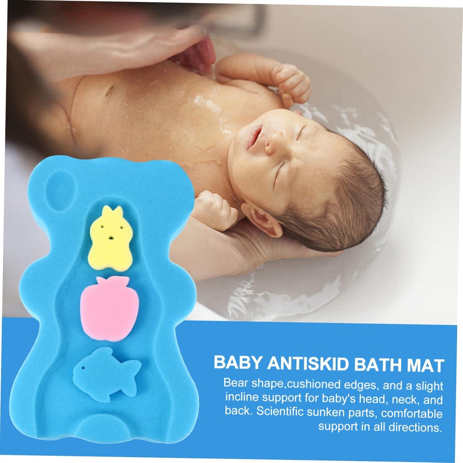 Cojín de Baño Antideslizante para Bebés Azul 48x29cm