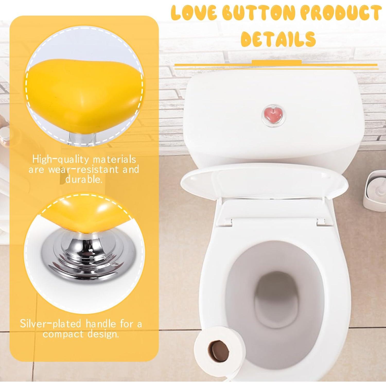 Botón de Inodoro en Forma de Corazón ASTIMESA - 8 Piezas