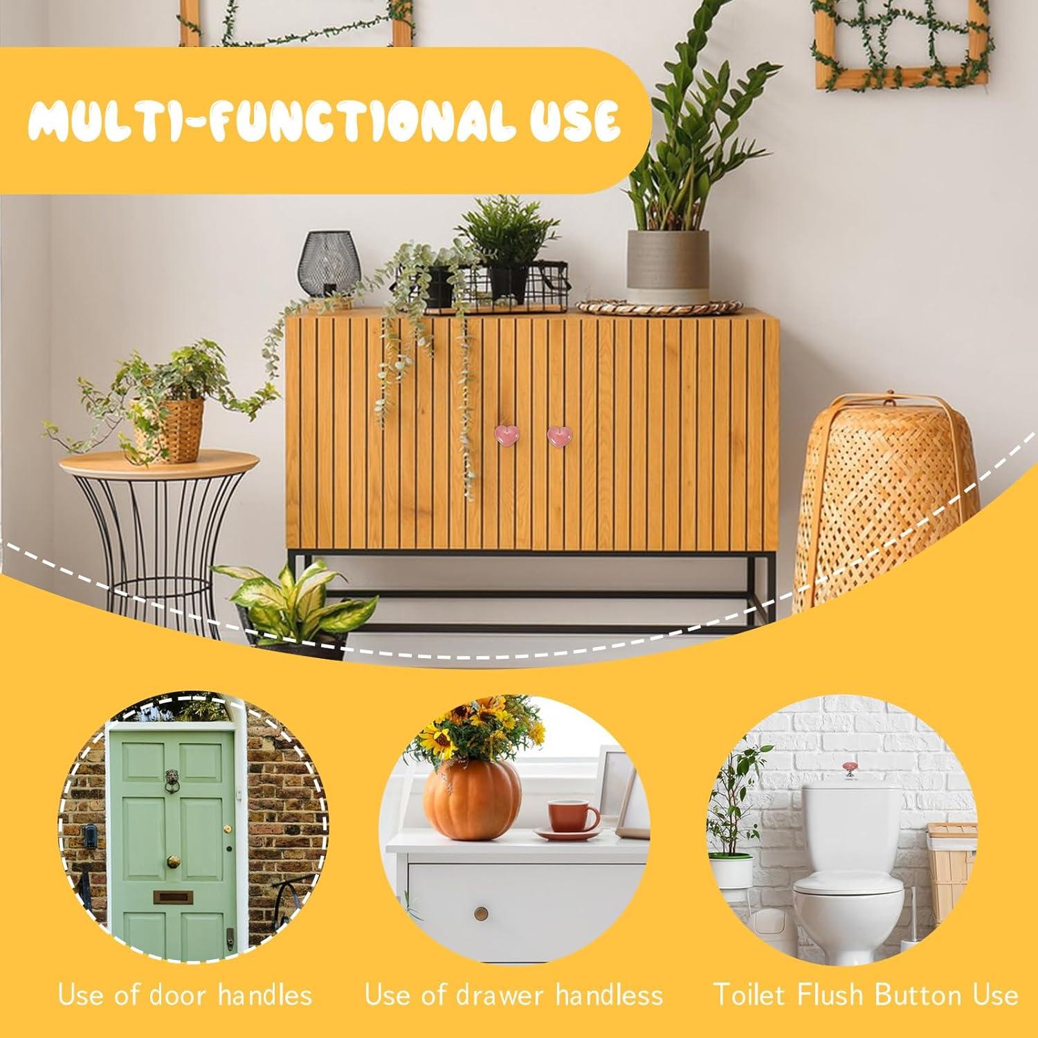 Botón de Inodoro en Forma de Corazón ASTIMESA - 8 Piezas