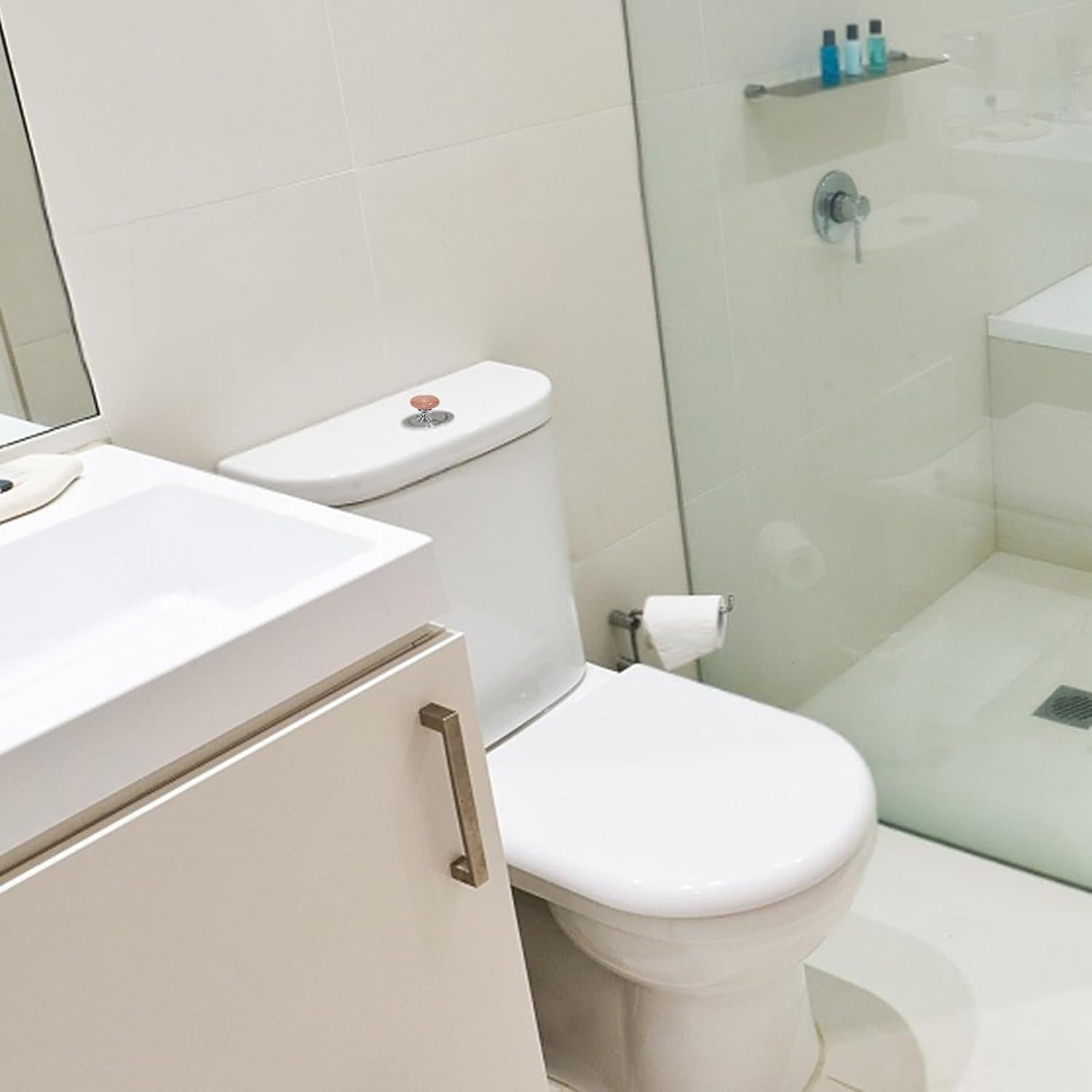 Botón de Inodoro en Forma de Corazón ASTIMESA - 8 Piezas