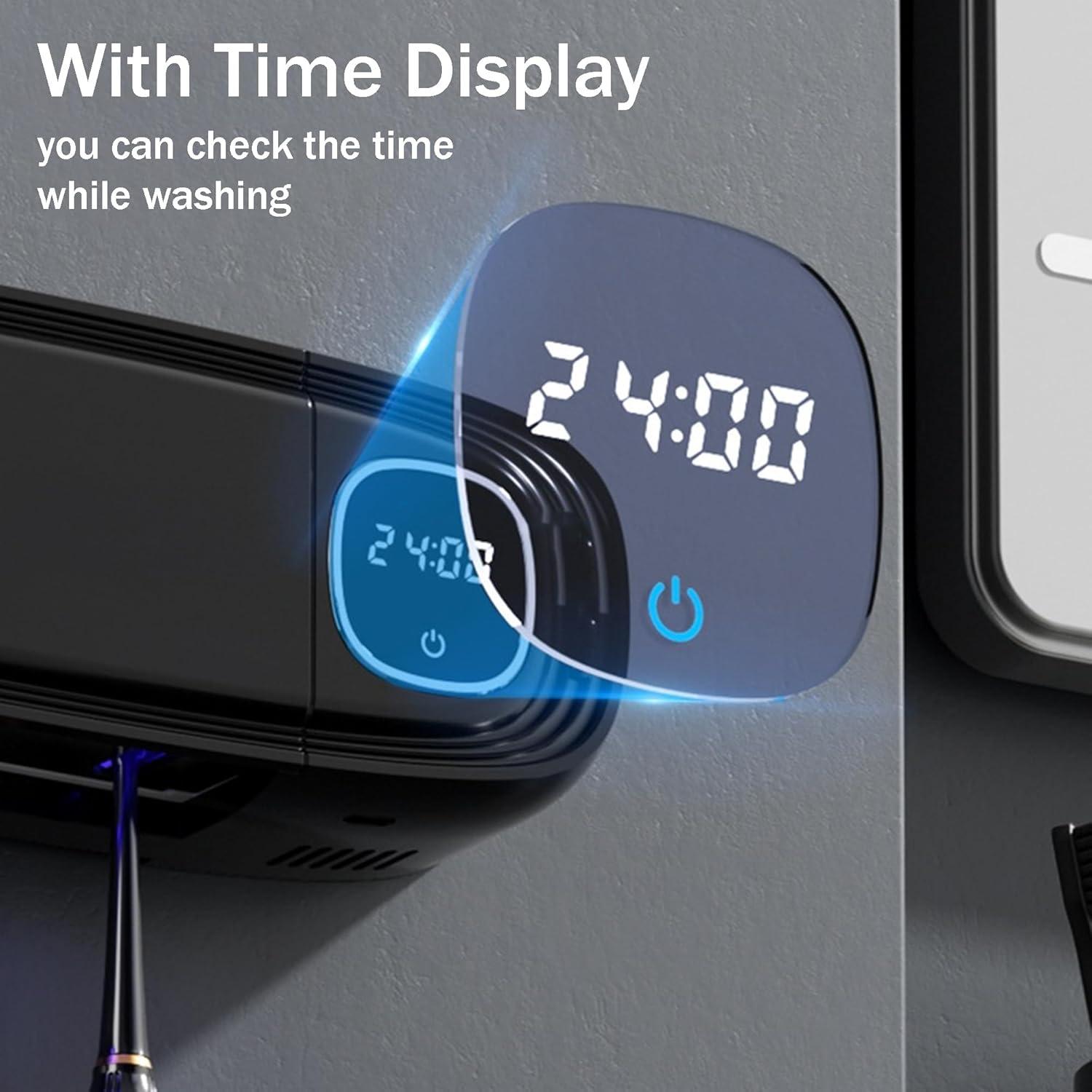 Soporte Limpiador de Cepillos de Dientes ARefugen Negro 4 Espacios