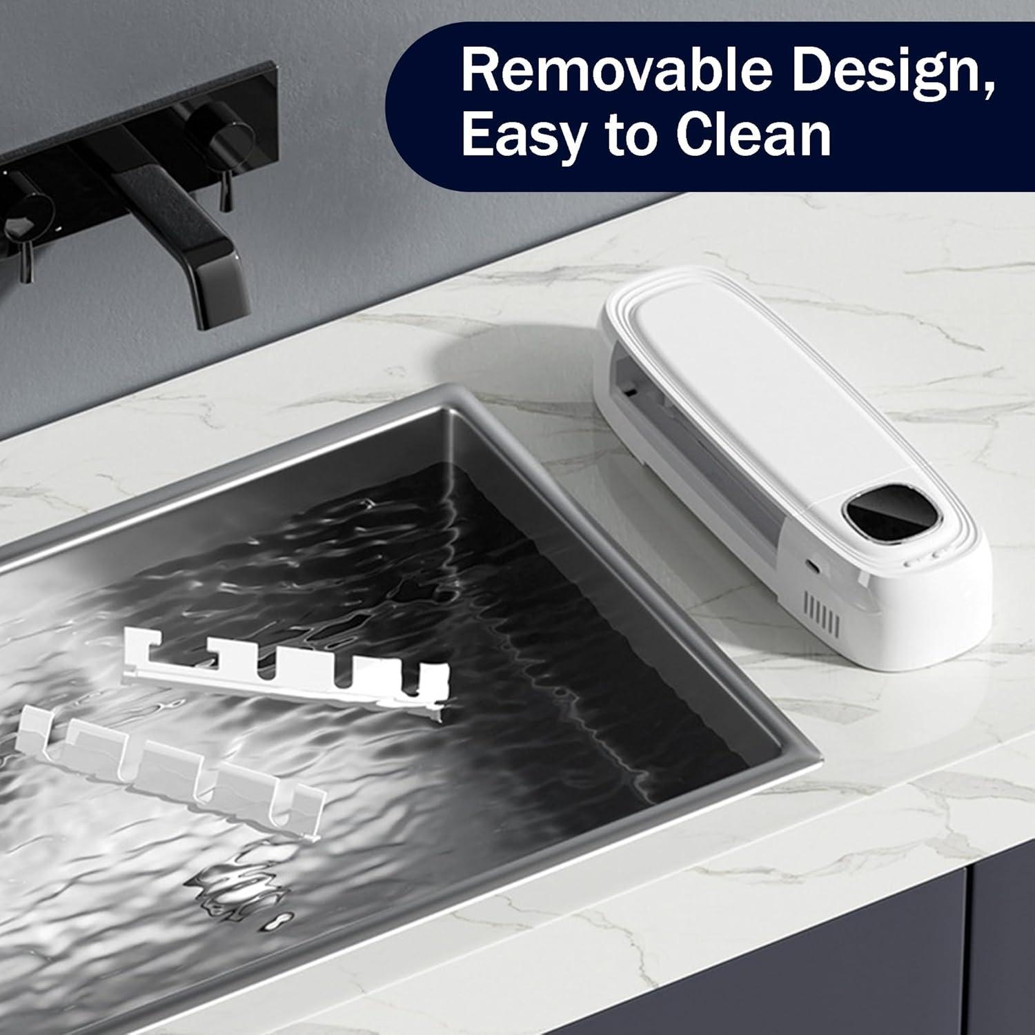 Soporte Limpiador de Cepillos de Dientes ARefugen Negro 4 Espacios