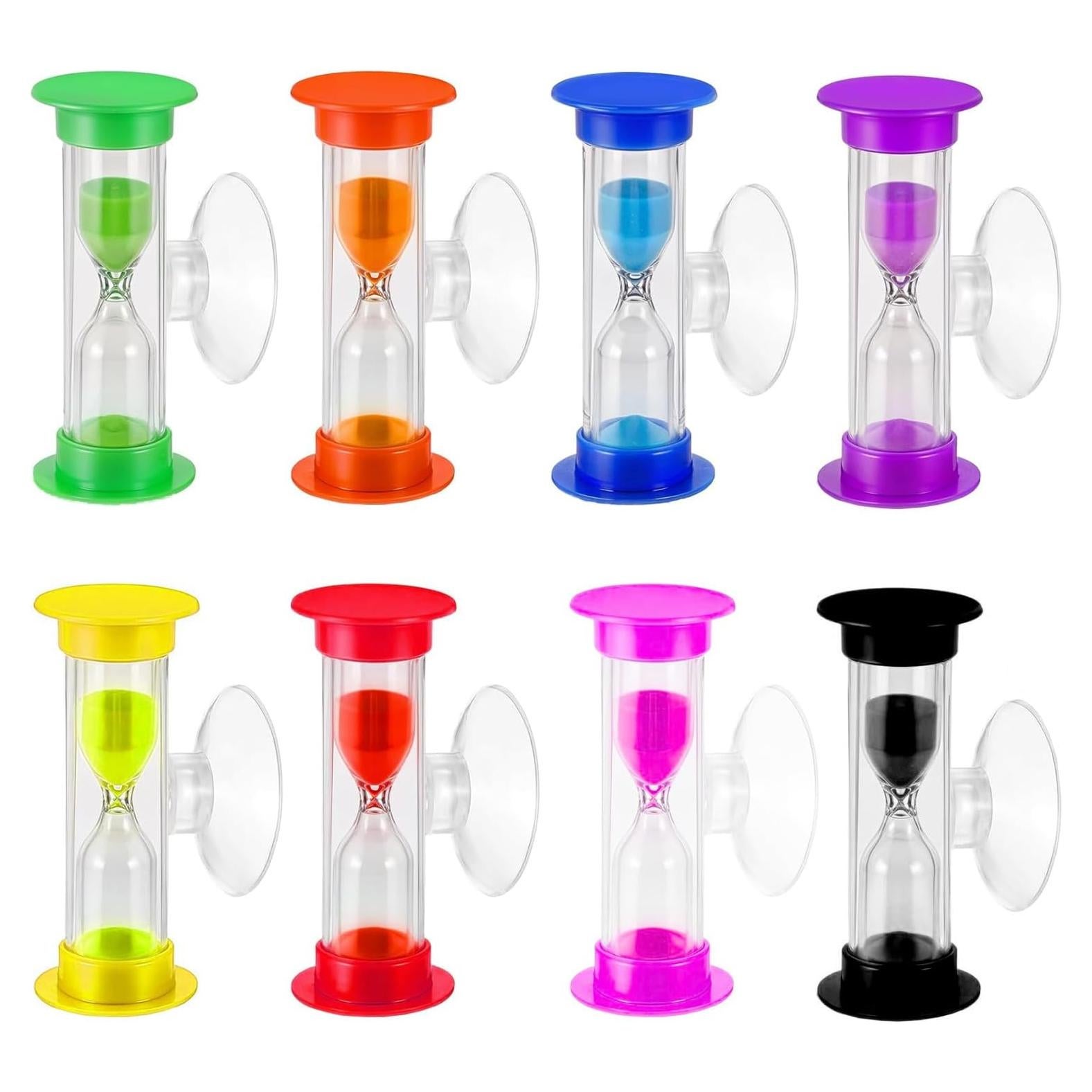 Temporizador de Reloj de Arena 3 Minutos con Ventosa - 8 Piezas