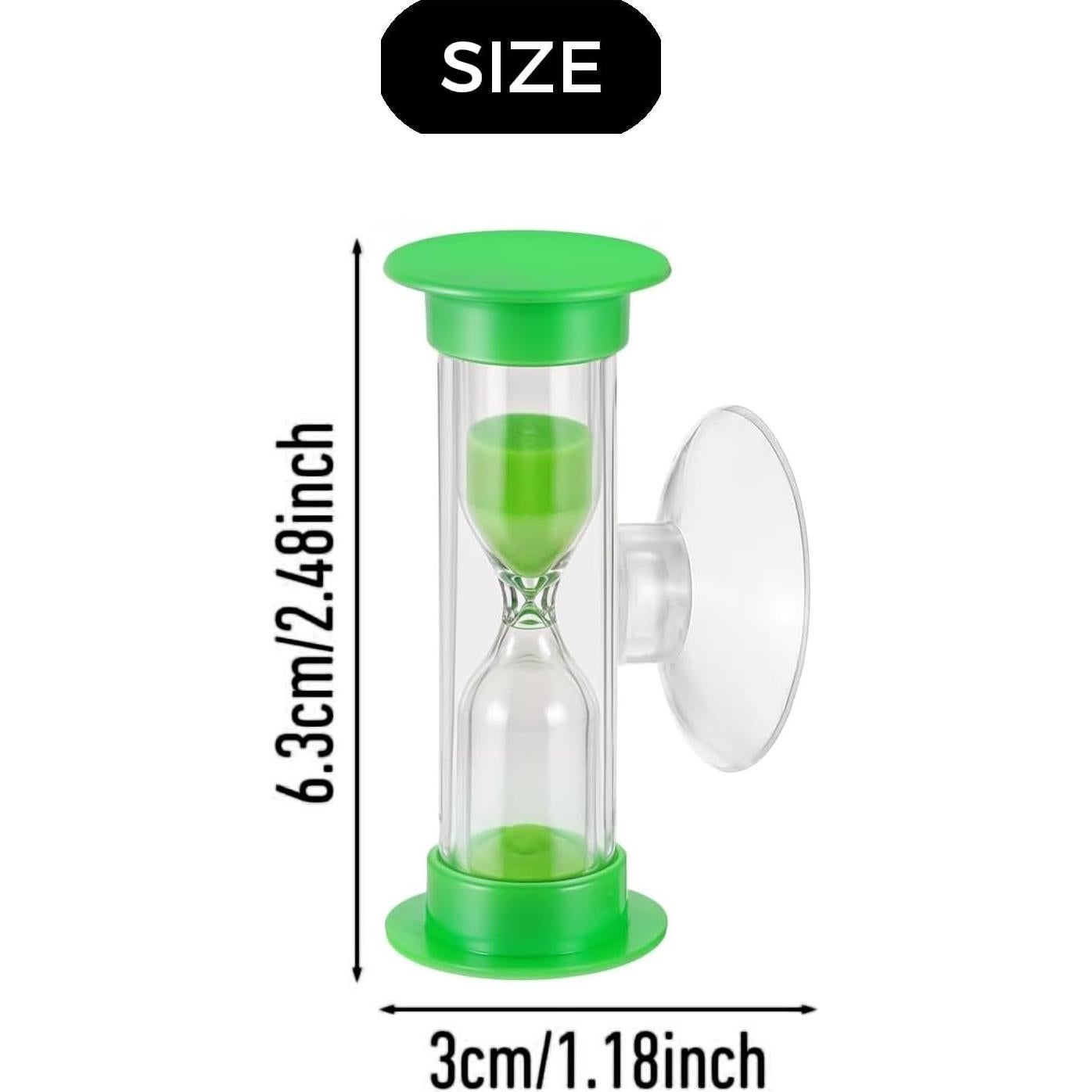 Temporizador de Reloj de Arena 3 Minutos con Ventosa - 8 Piezas