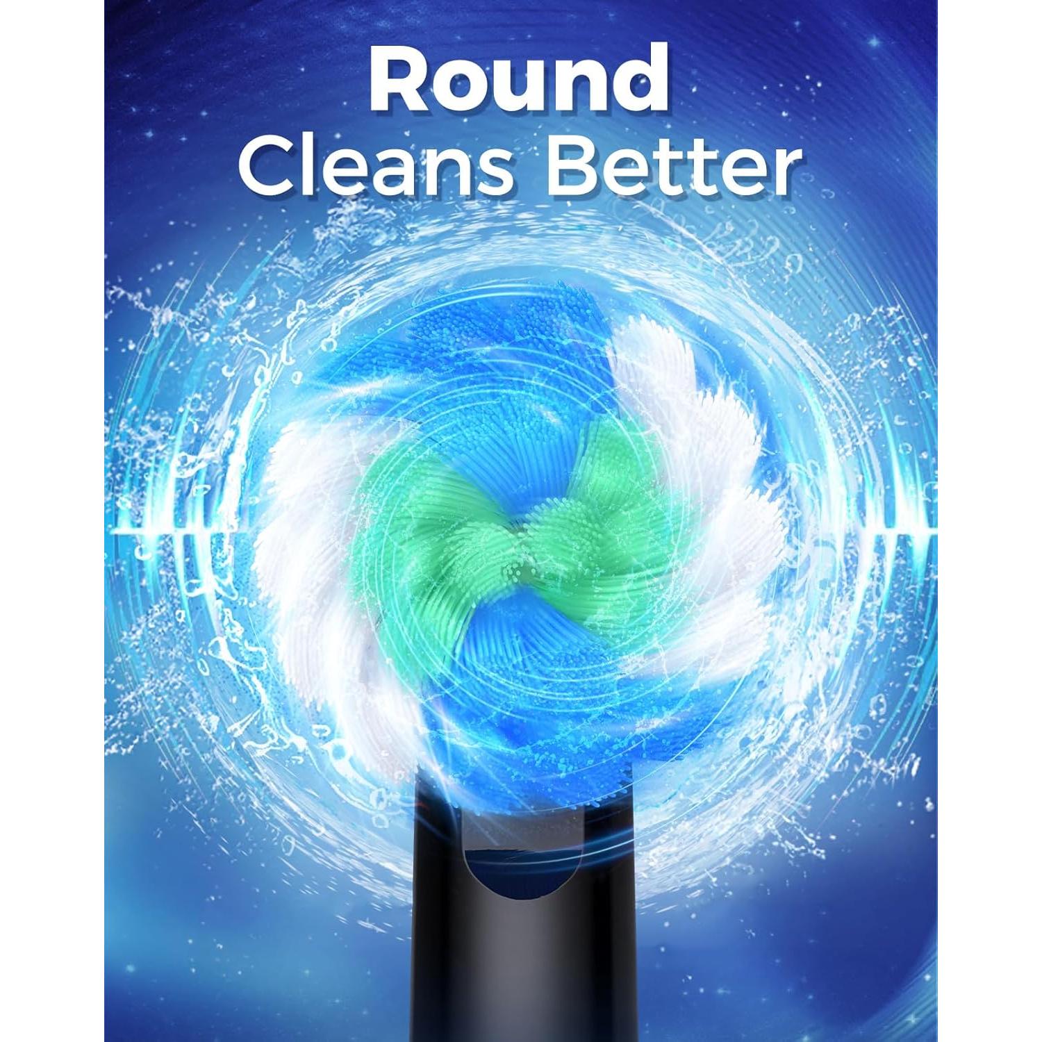 Cepillo de Dientes Eléctrico Teeaegis Rotatorio 8 Cabezas 3 Modos