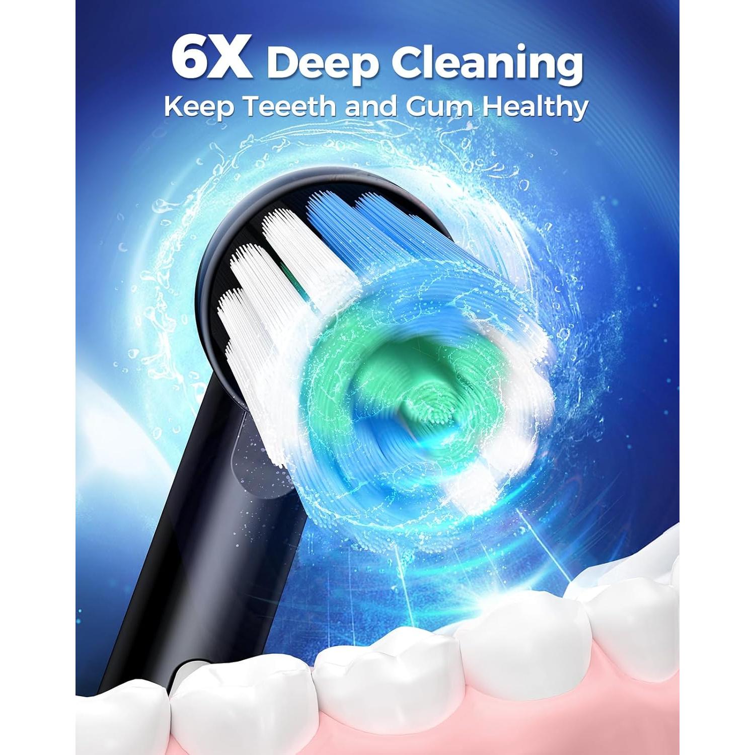 Cepillo de Dientes Eléctrico Teeaegis Rotatorio 8 Cabezas 3 Modos