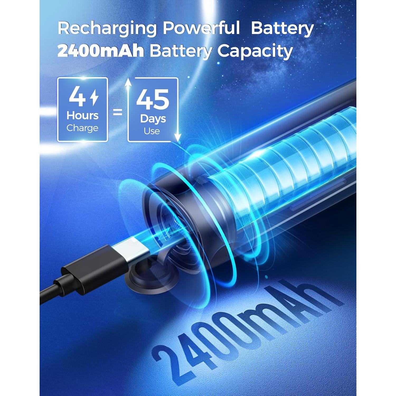 Cepillo de Dientes Eléctrico Teeaegis Rotatorio 8 Cabezas 3 Modos