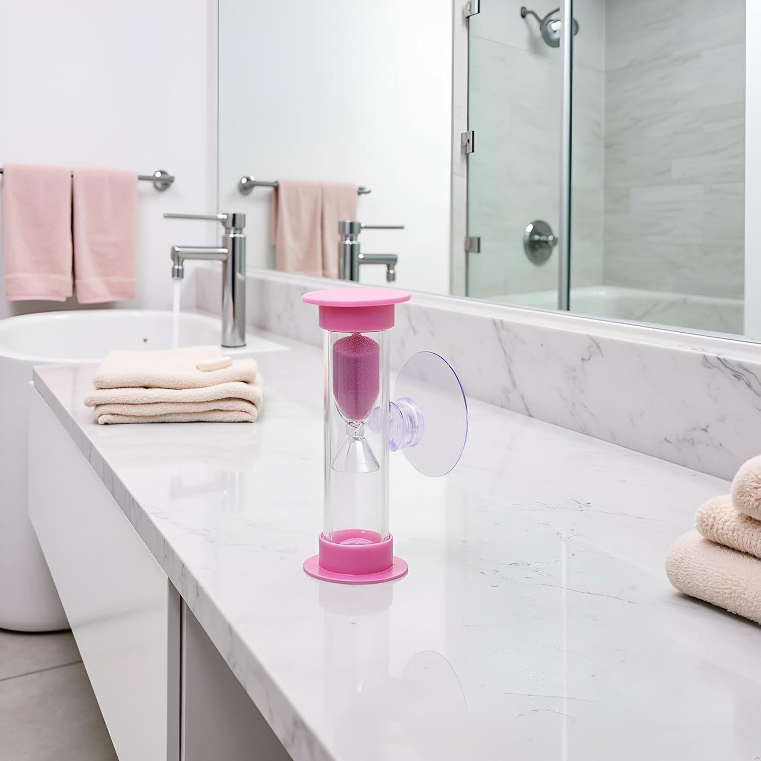 Temporizador de Arena Rosa Juroicessry 2/3 Minutos con Ventosa