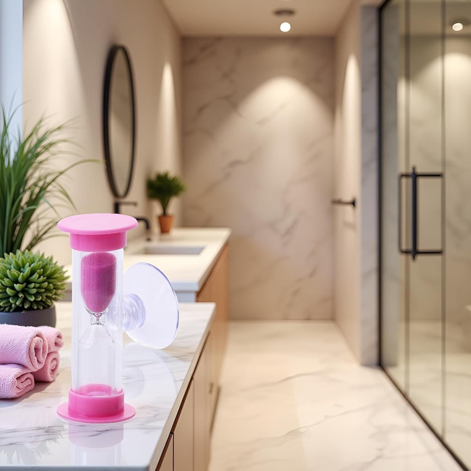 Temporizador de Arena Rosa Juroicessry 2/3 Minutos con Ventosa