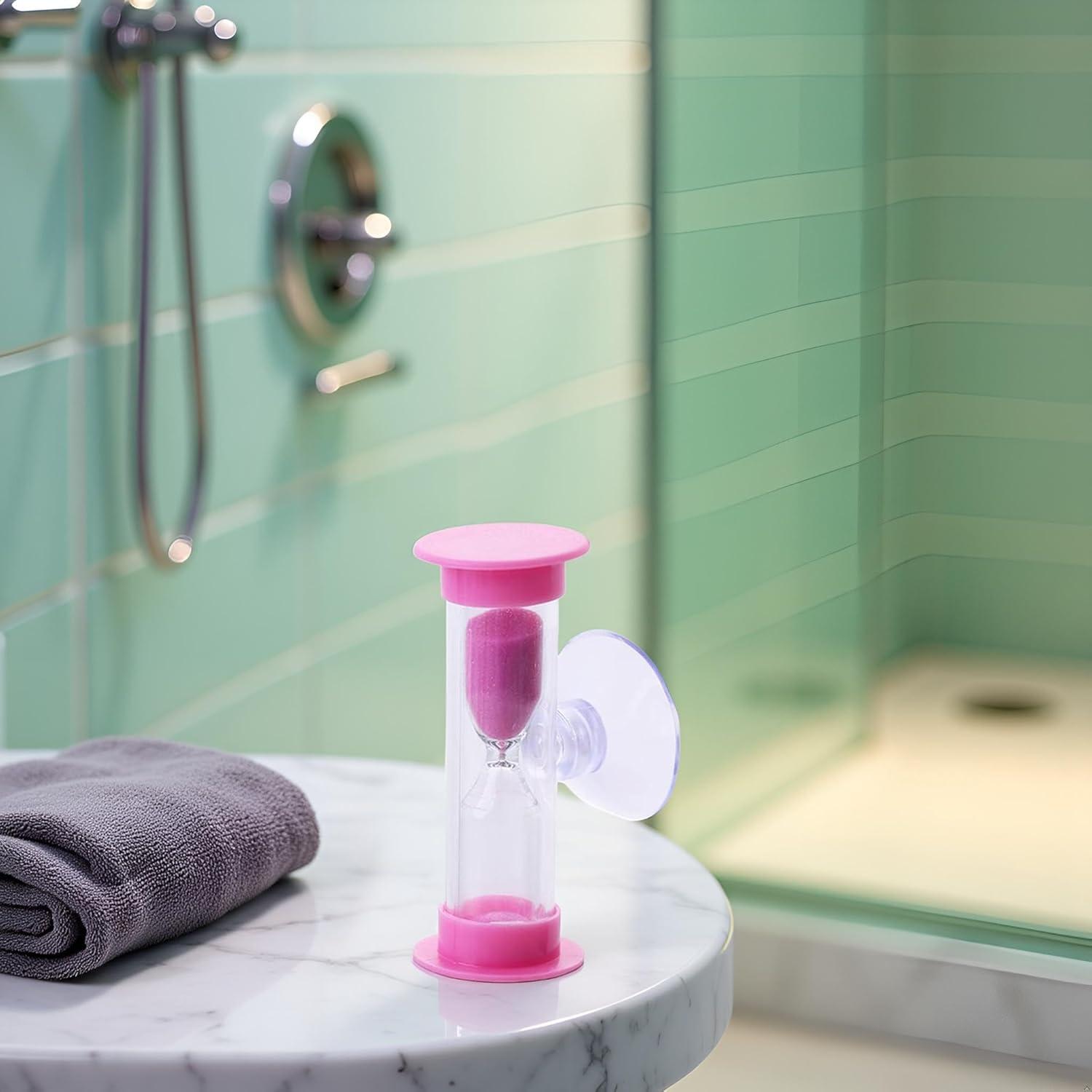 Temporizador de Arena Rosa Juroicessry 2/3 Minutos con Ventosa