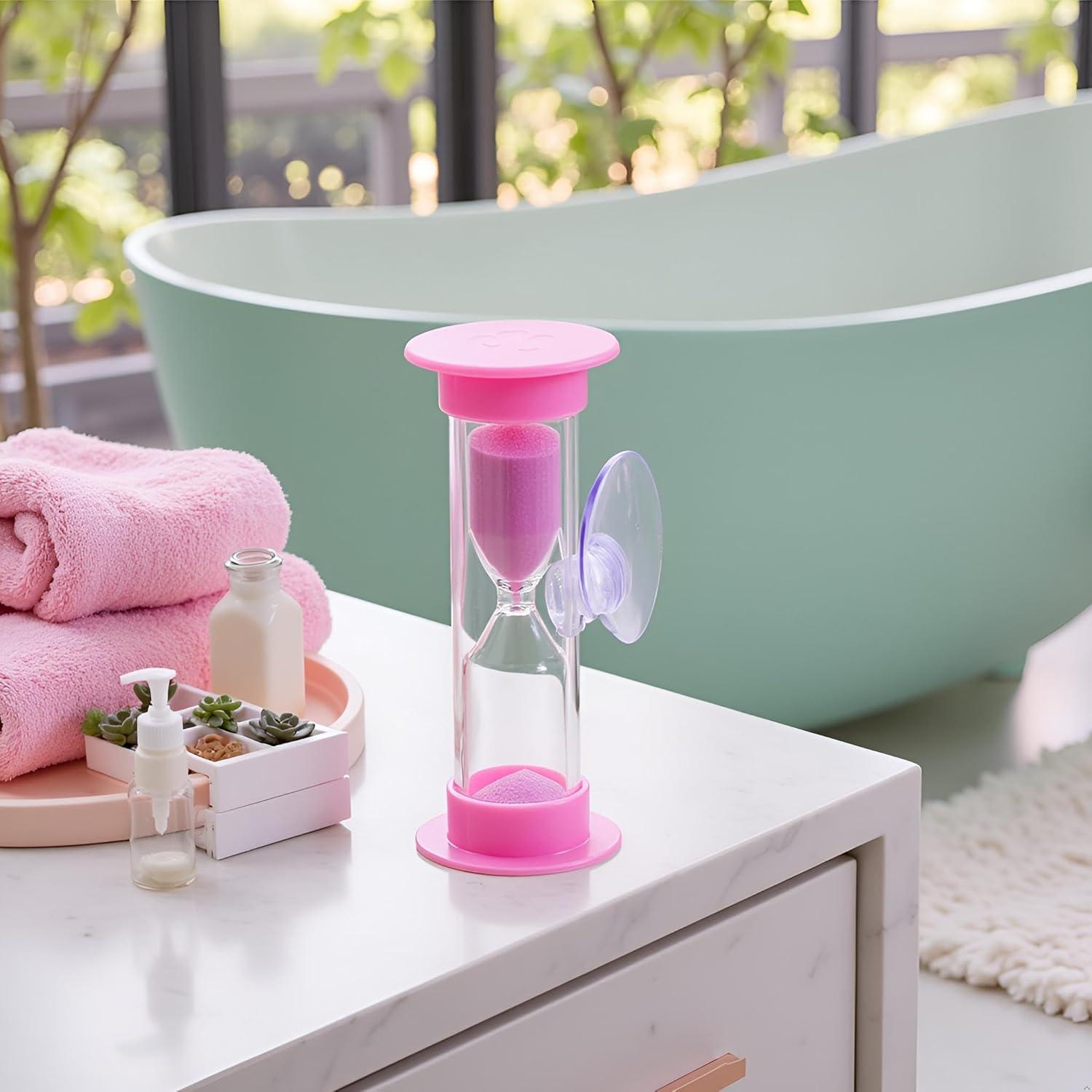 Temporizador de Arena Rosa Juroicessry 2/3 Minutos con Ventosa