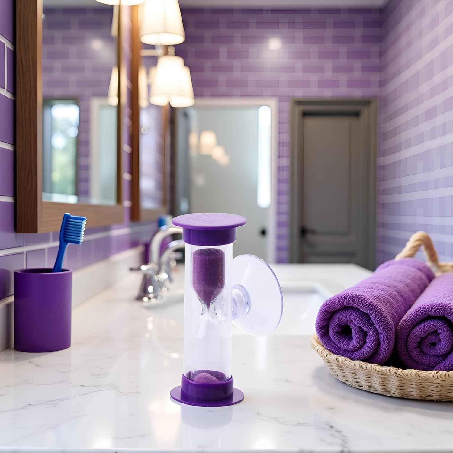 Reloj de Arena Rosojodg 2 Minutos con Ventosa Púrpura