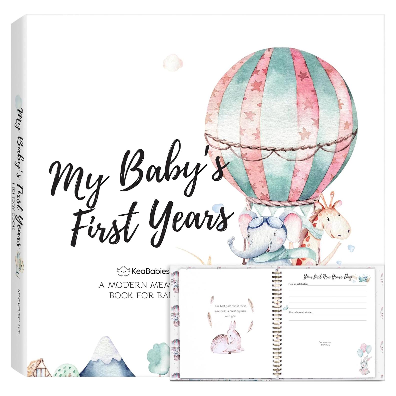 Libro de Memorias del Bebé KeaBabies - 90 Páginas Tapa Dura