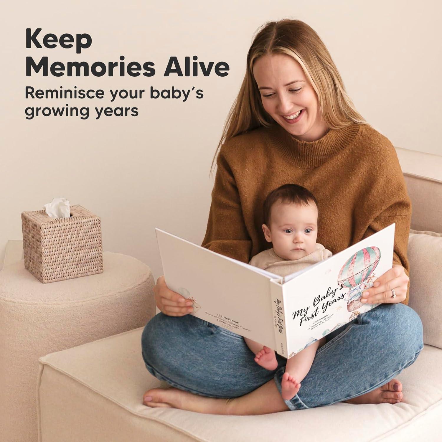 Libro de Memorias del Bebé KeaBabies - 90 Páginas Tapa Dura