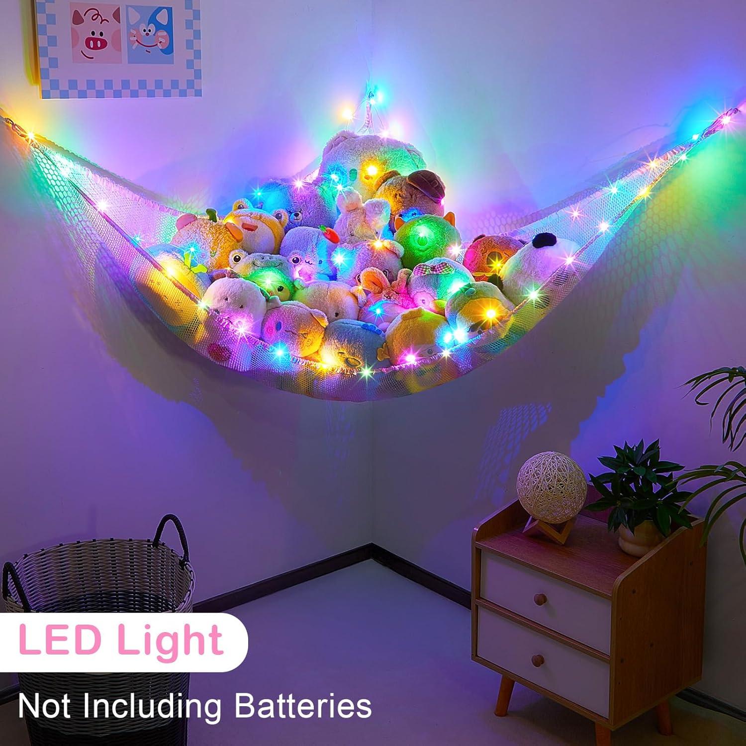 Hamaca de Animales de Peluche SheSeek con Luz LED 129.5x129.5cm