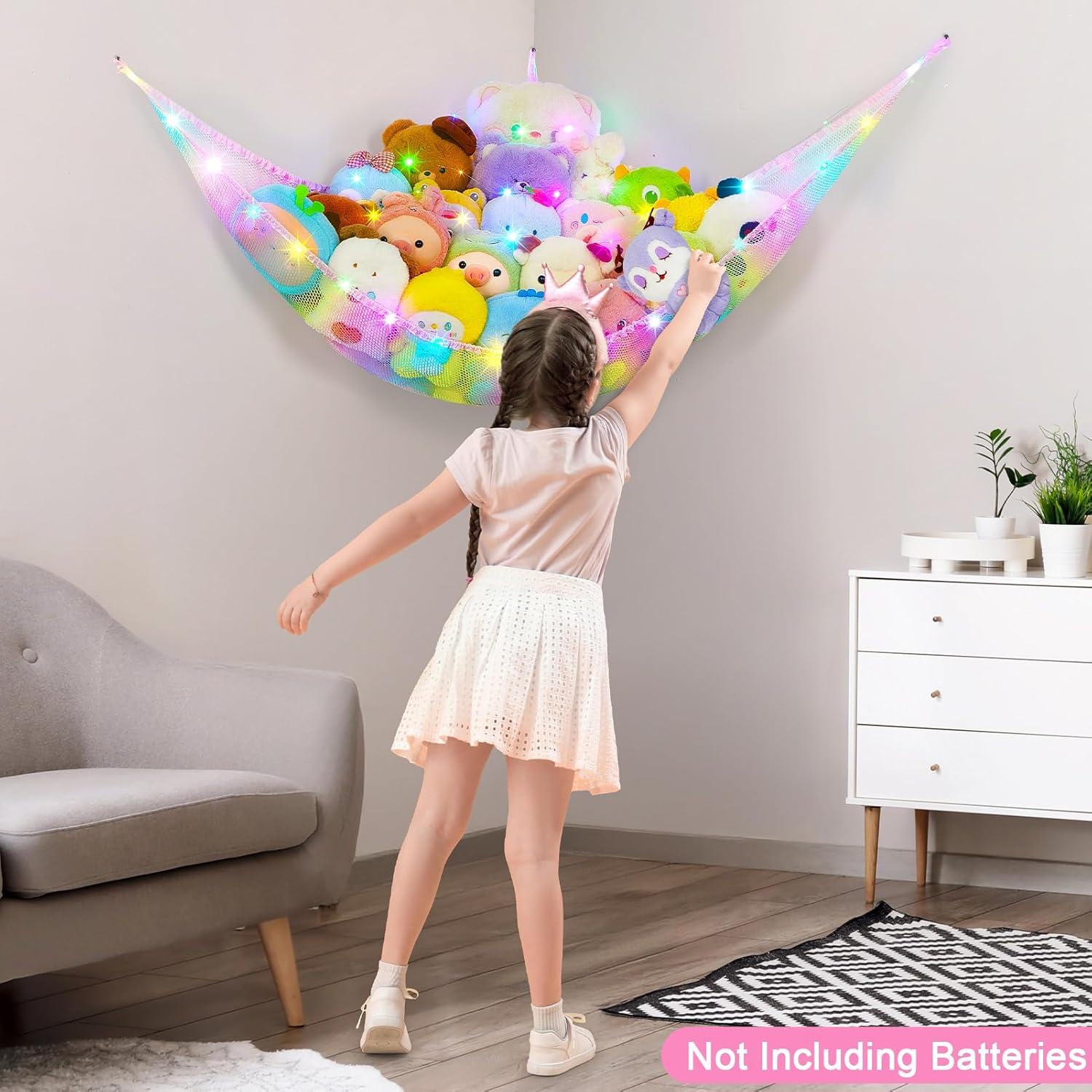 Hamaca de Animales de Peluche SheSeek con Luz LED 129.5x129.5cm