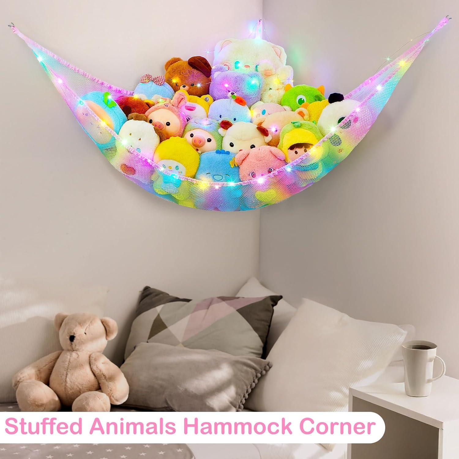 Hamaca de Animales de Peluche SheSeek con Luz LED 129.5x129.5cm