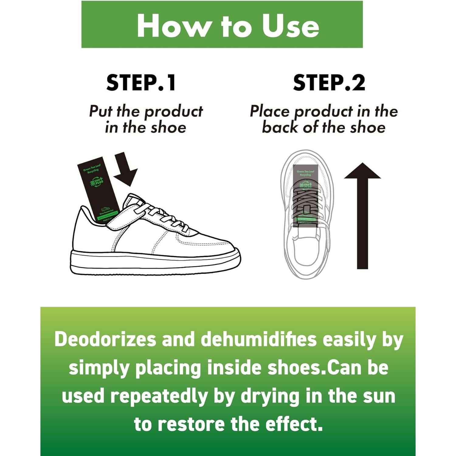 Desodorante para Zapatos Cha-Plus Aroma Té Verde 2 Piezas