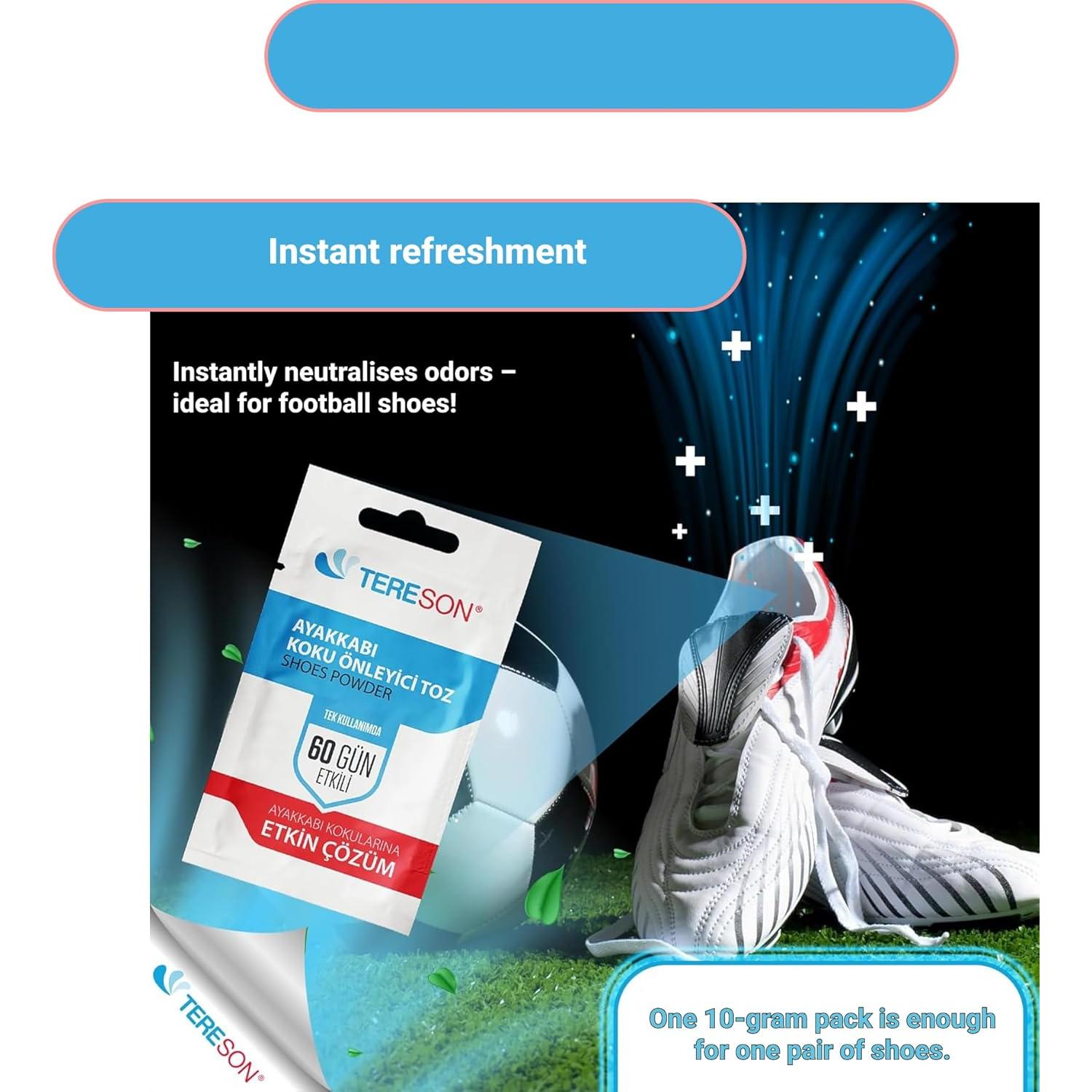 Polvo Desodorante para Zapatos Tereson - 10 Sachets de 60 Días