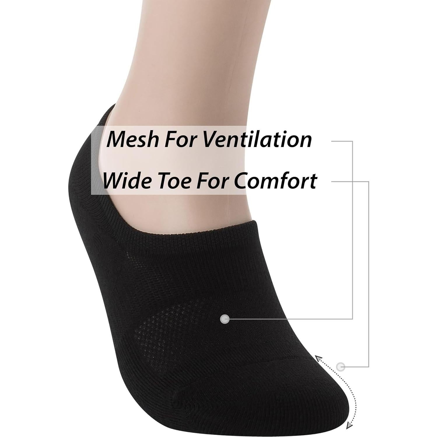 Calcetines Pro Mountain No Show Hombre Algodón Antideslizantes M-XL