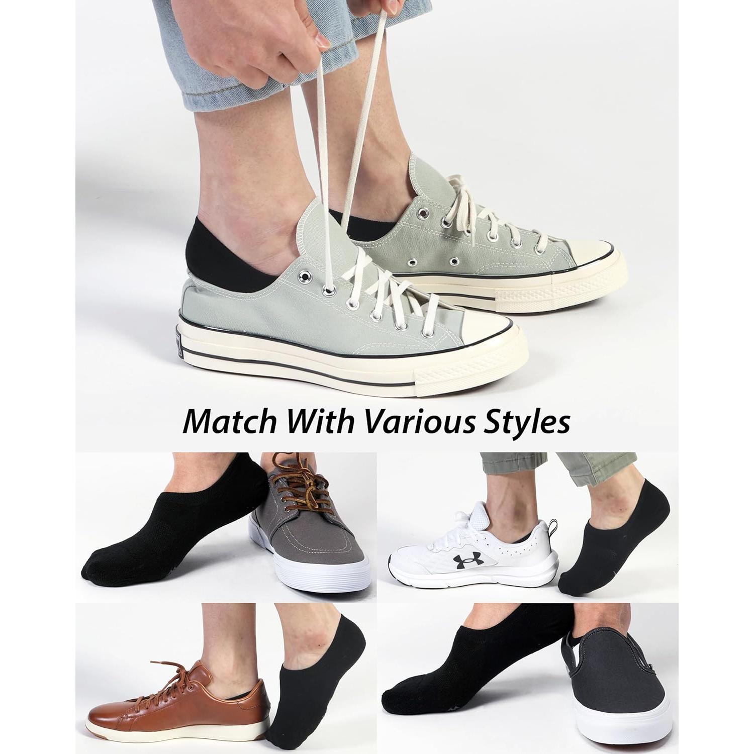 Calcetines Pro Mountain No Show Hombre Algodón Antideslizantes M-XL