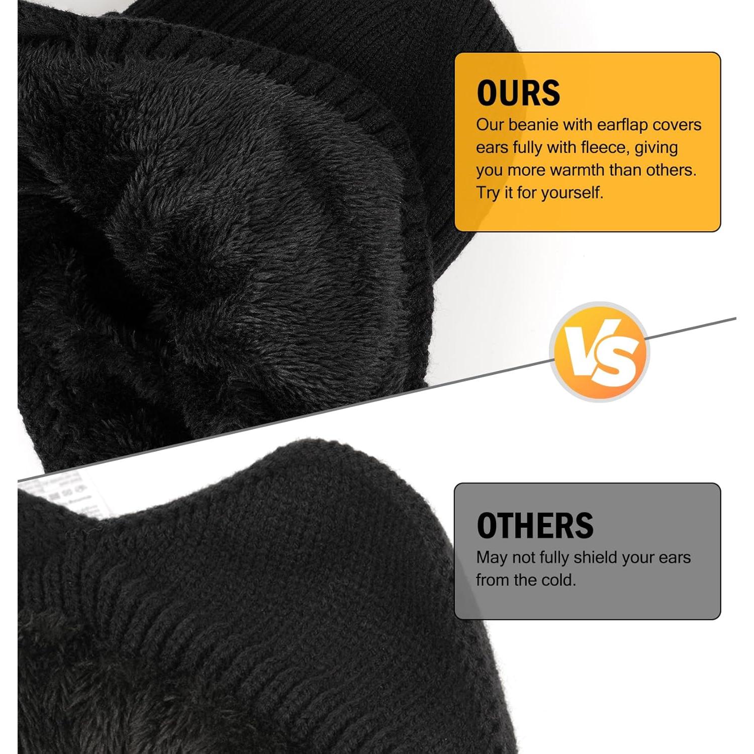 Gorro de Invierno Wmcaps con Visera y Orejeras - Marrón