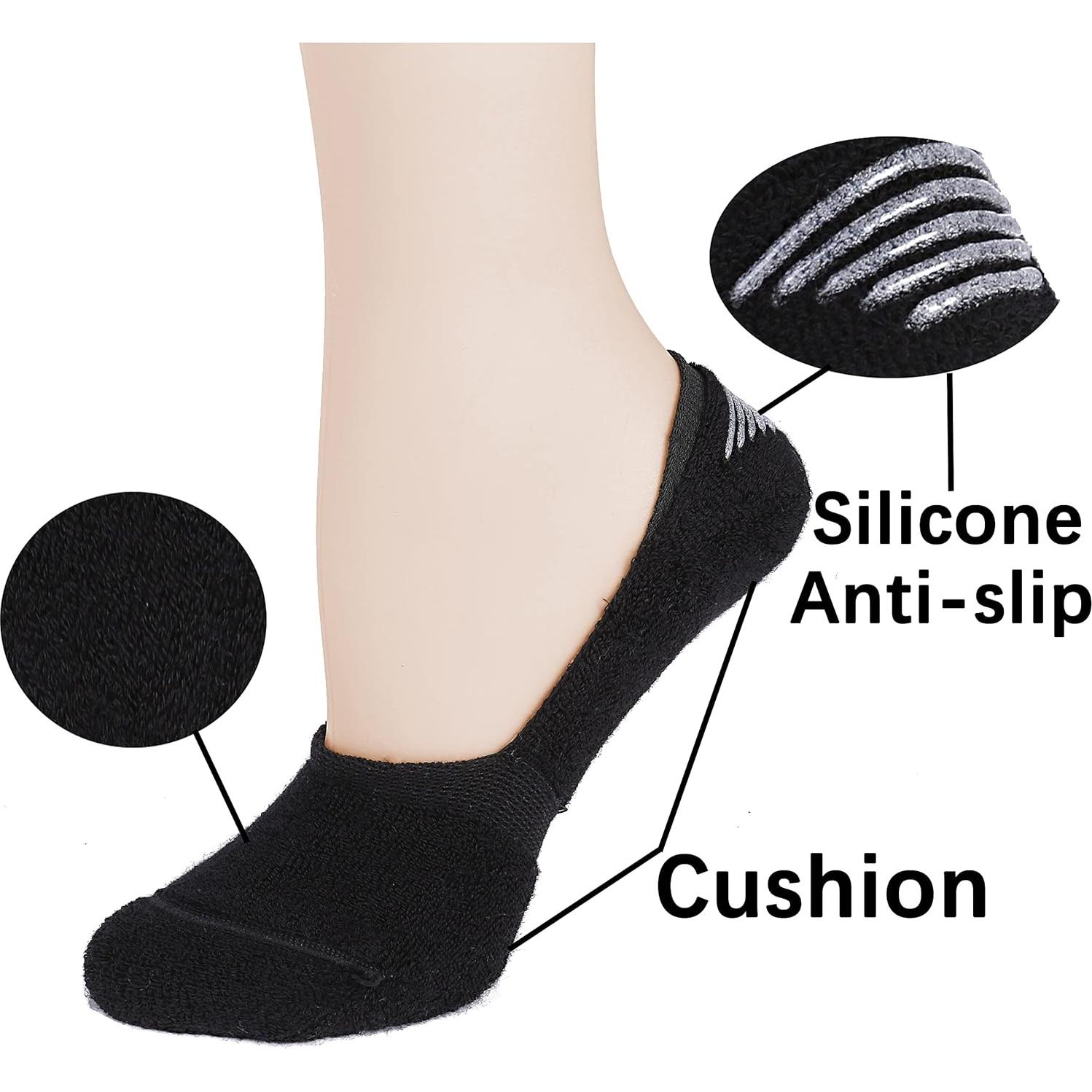 Calcetines No Show Leotruny 6 Pares Unisex Antideslizantes