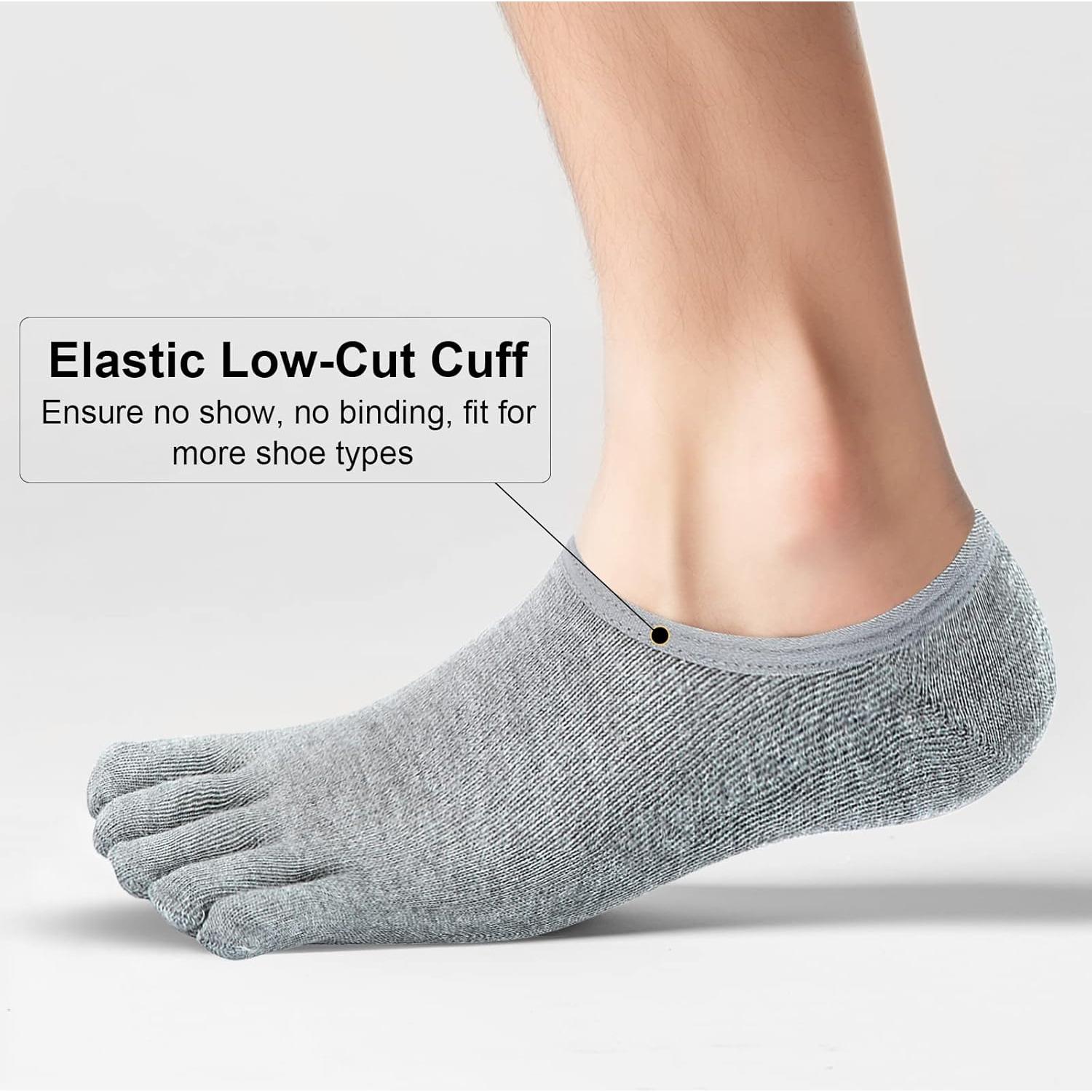 Calcetines Invisibles para Dedos ZAKASA Hombre 4 Pares Multicolor