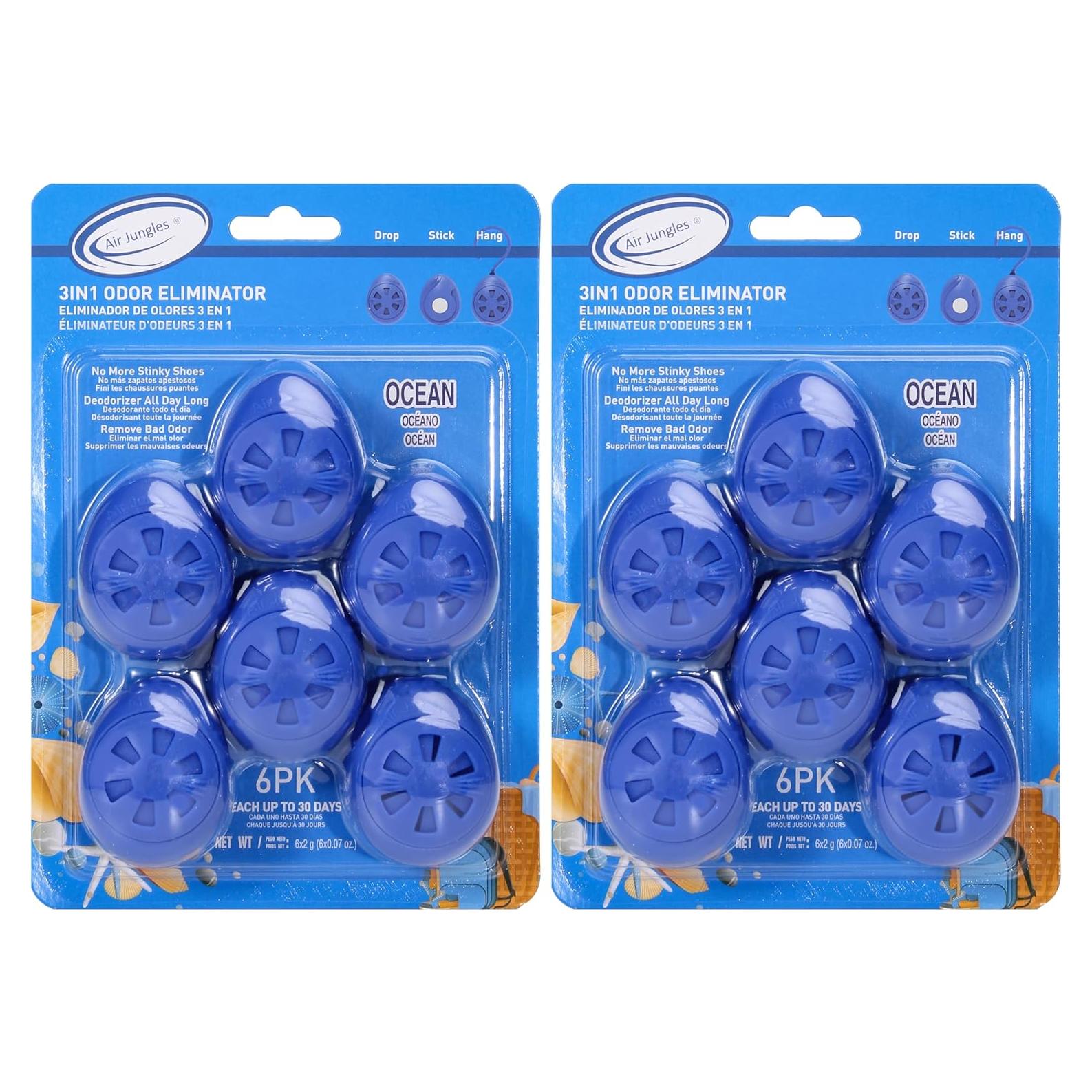 Bola Desodorante Air Jungles 6 Unidades Aroma Oceánico