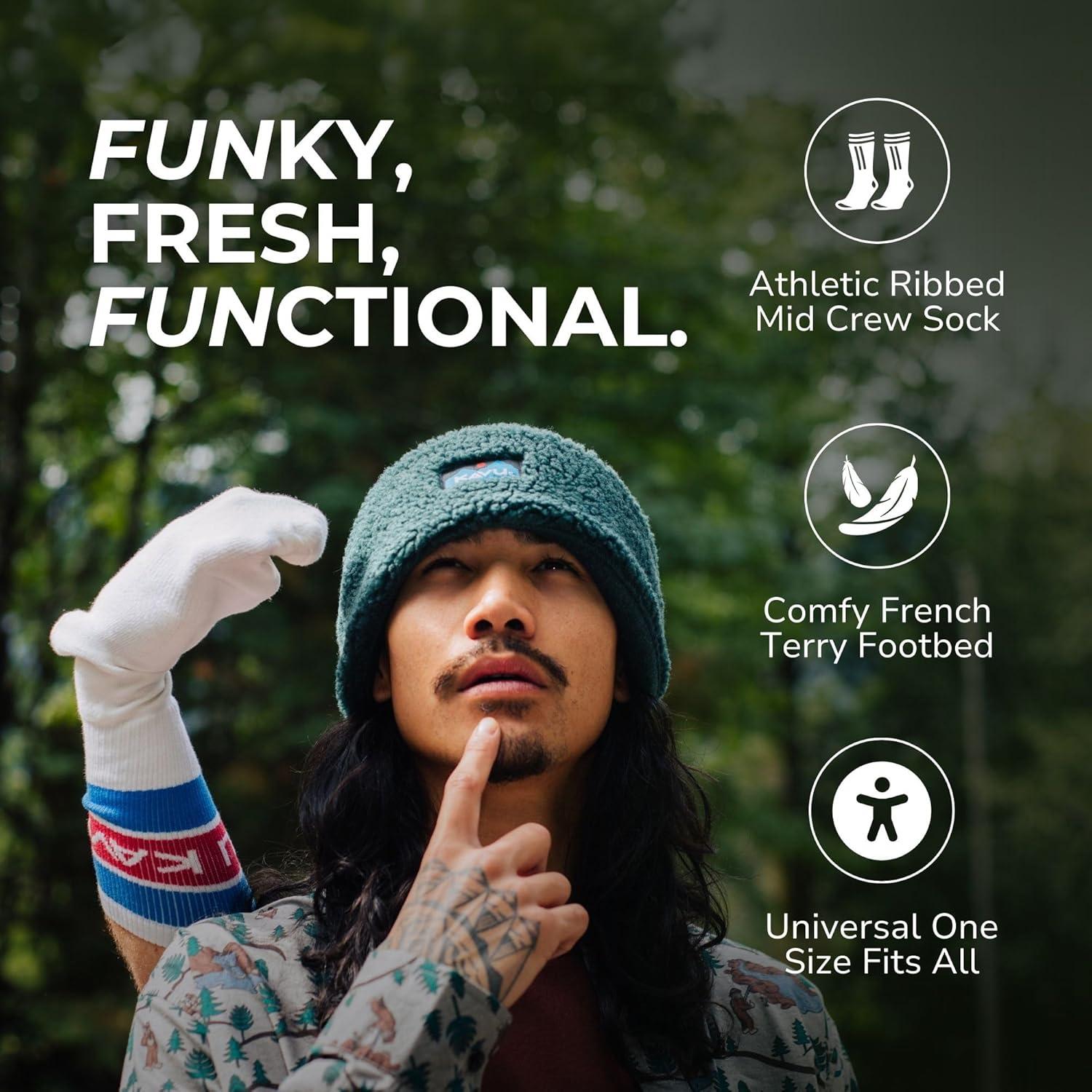 Calcetines KAVU Moonwalk Mid Crew Talla Única Rango Atardecer