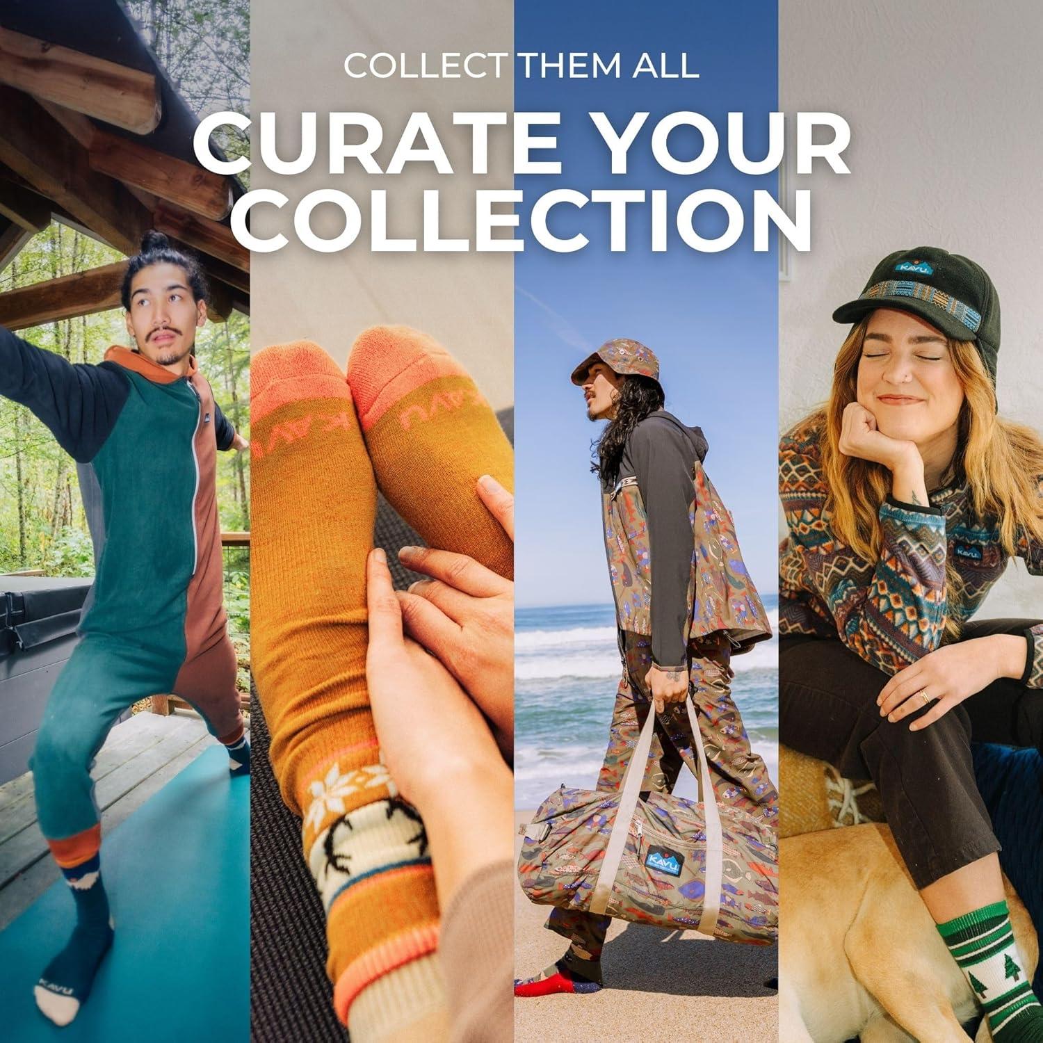 Calcetines KAVU Moonwalk Mid Crew Talla Única Rango Atardecer