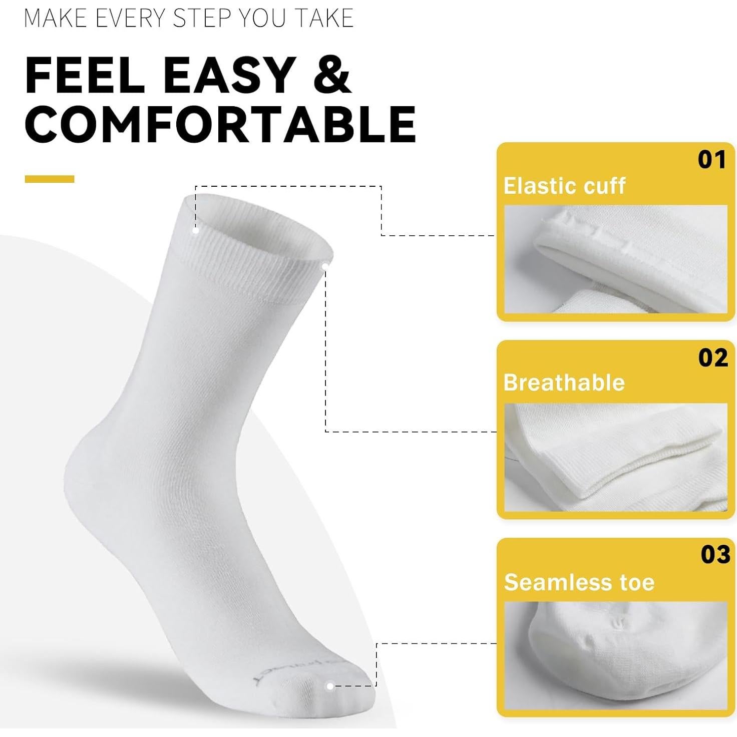 Calcetines de Lana Merino Ligeros para Senderismo - Paquete de 4