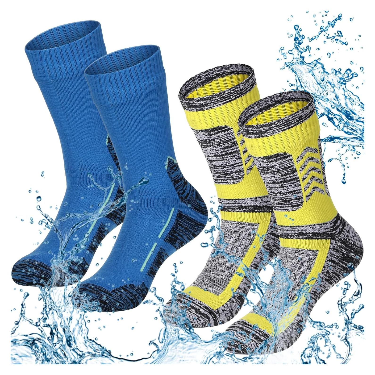 Calcetines Impermeables Unisex Jeyiour 2 Pares Transpirables