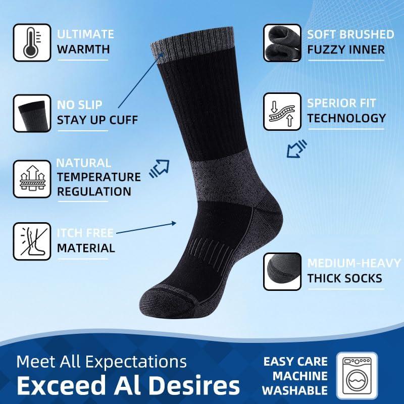 Calcetines Térmicos de Lana Merino Unisex - Paquete de 3