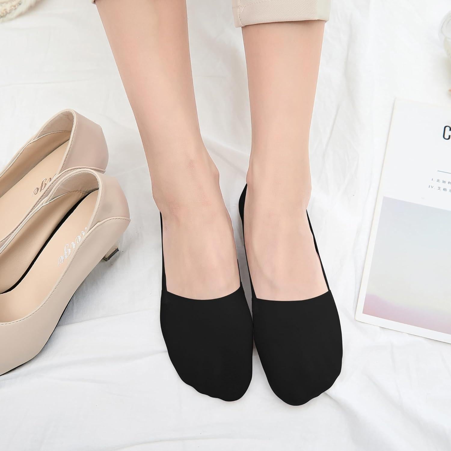 9 Pares de Calcetines Invisibles Antideslizantes TENNOLA para Mujeres