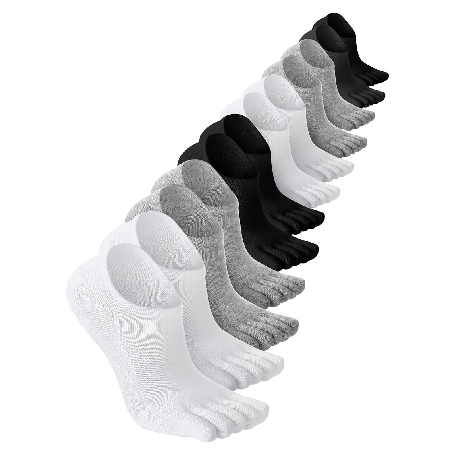 Calcetines de Dedo Bencailor 6 Pares Algodón Tobilleros Mujeres