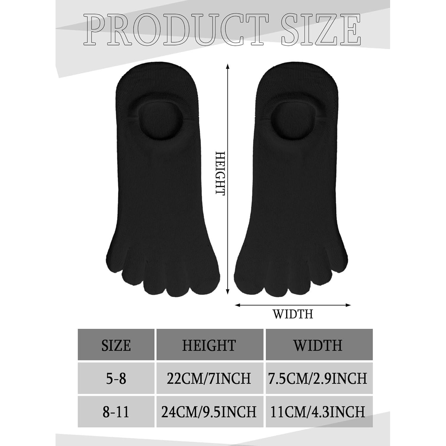 Calcetines de Dedo Bencailor 6 Pares Algodón Tobilleros Mujeres