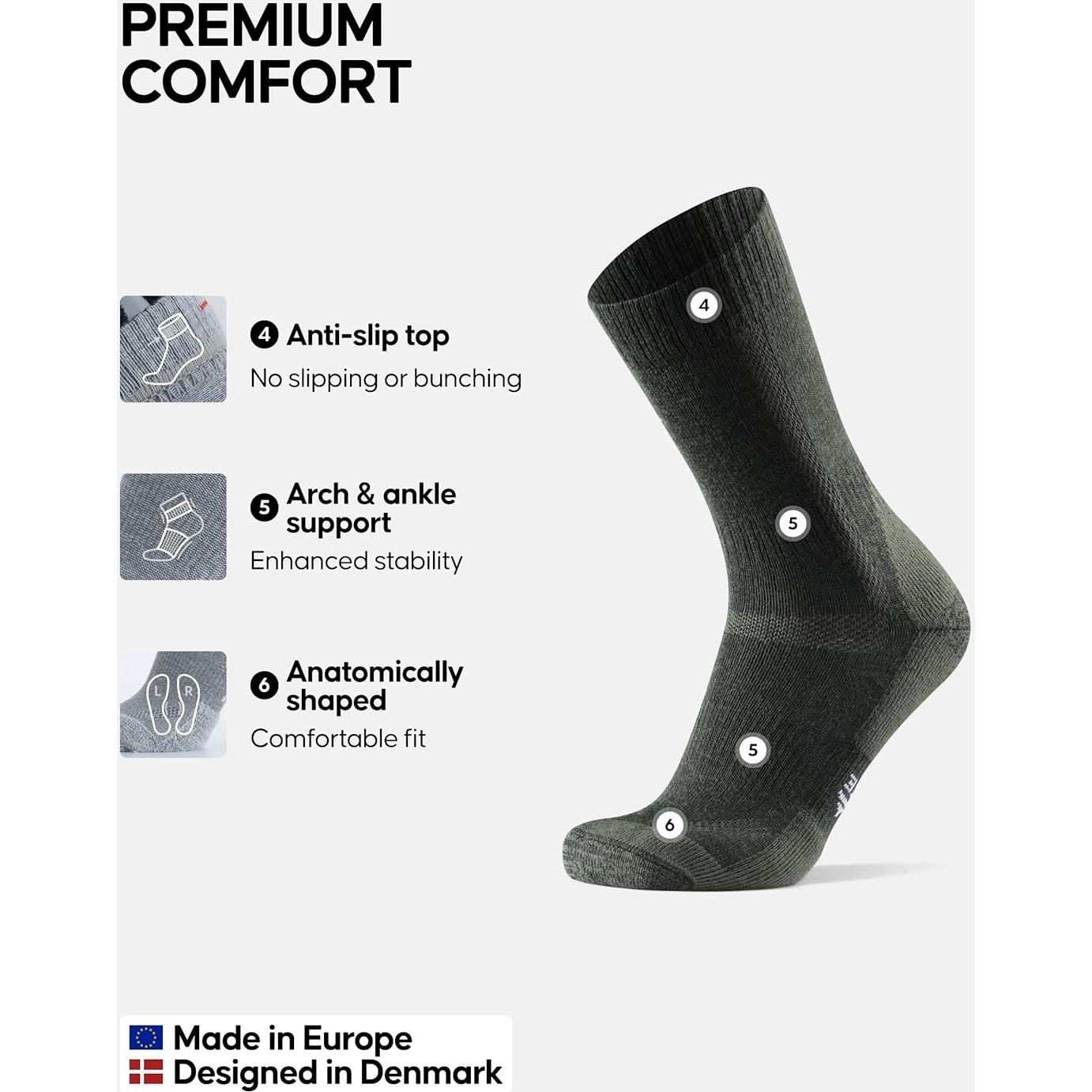 Calcetines de Trekking de Lana Merino Danish Endurance - 3 PARES