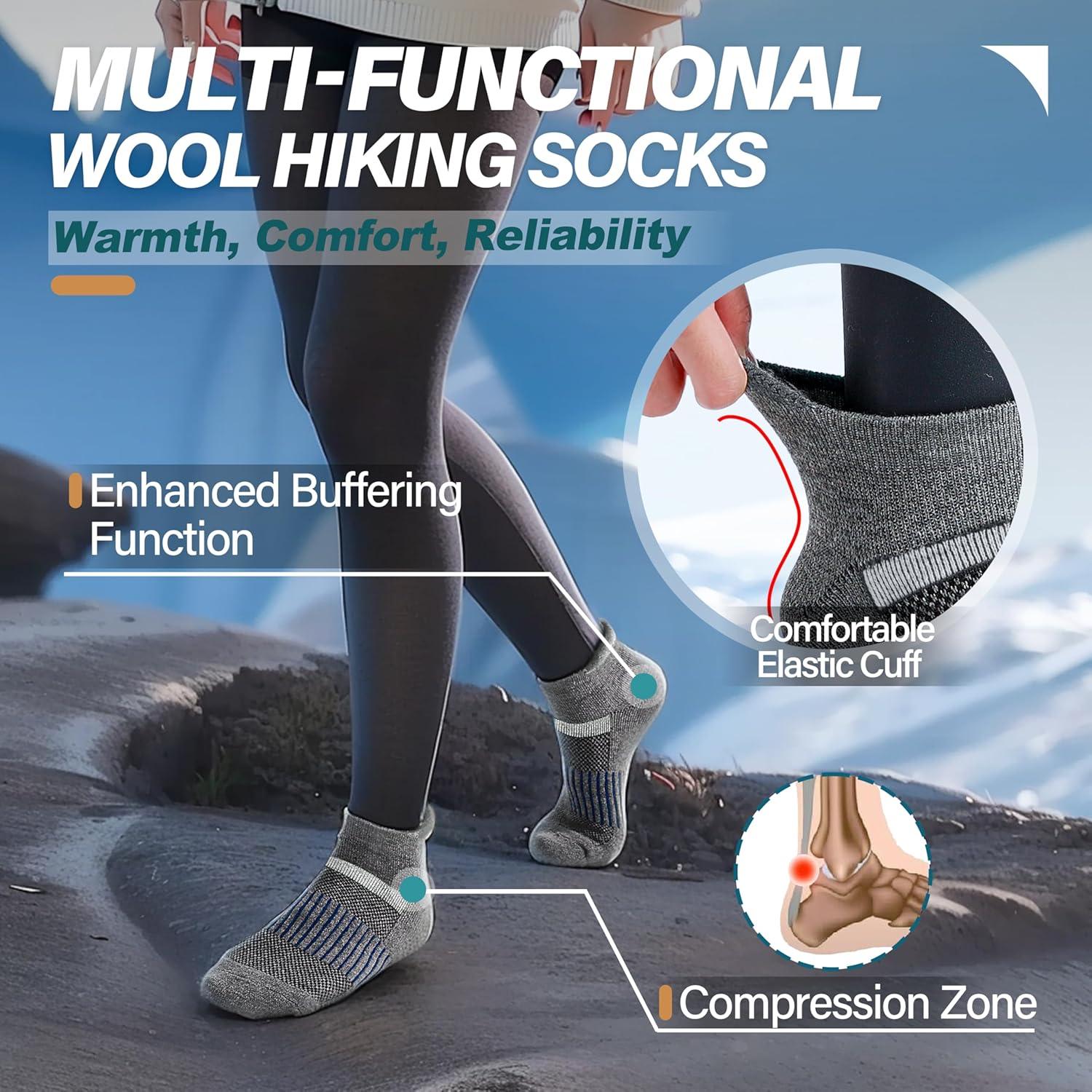 6 Pares Calcetines de Merino Anlisim para Correr y Senderismo