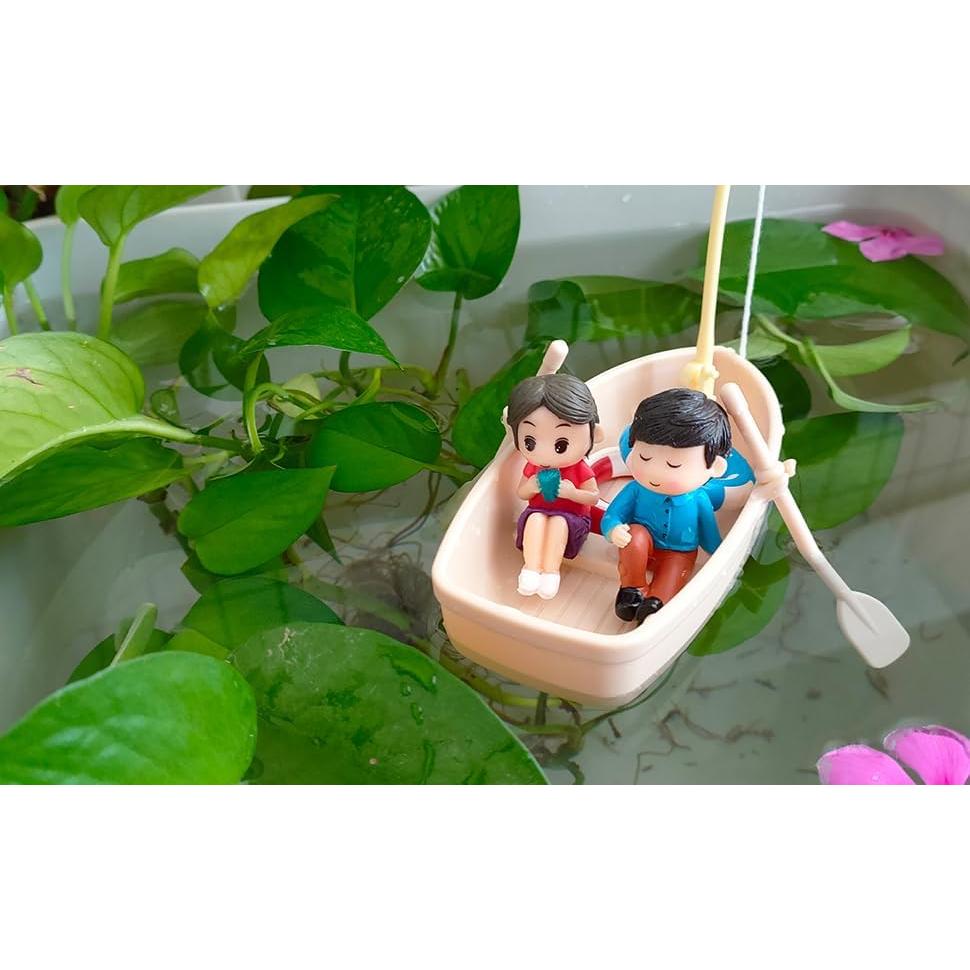 Decoración de Acuario Cyrading Barco Flotante 15x10 cm