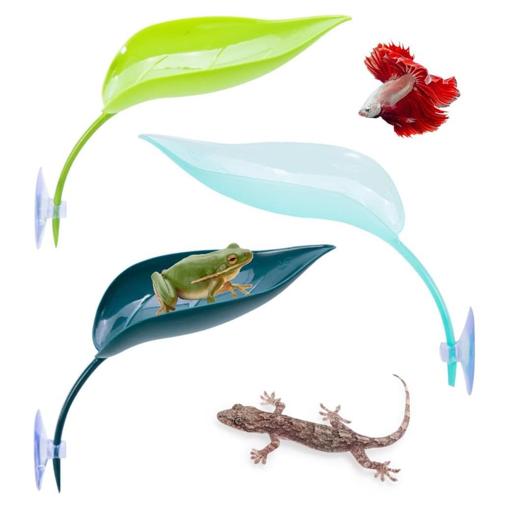 Hamaca de Hoja Betta DONGKER 3 PCS para Acuario Reptiles